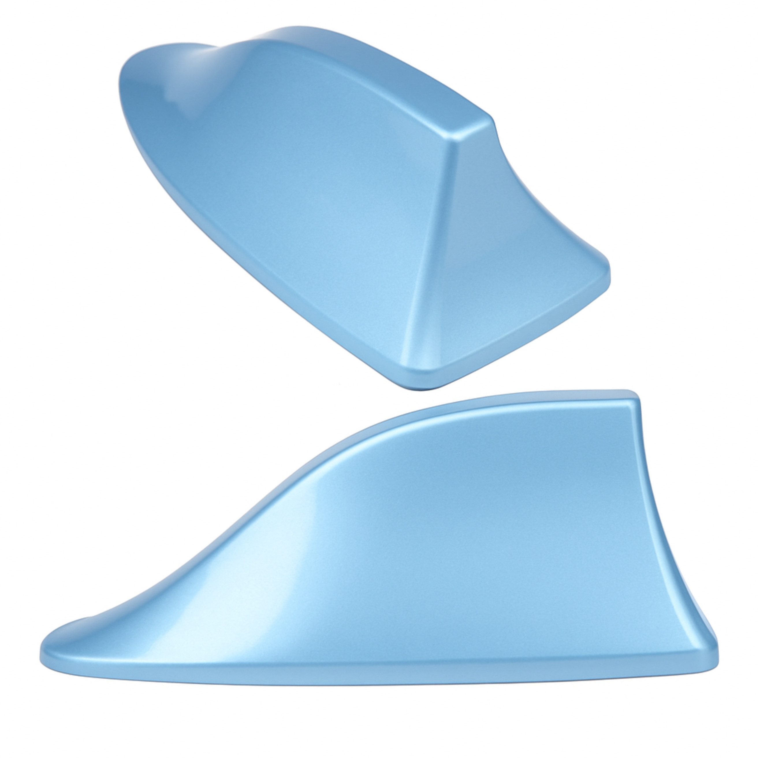 Bolwins I45C uni Auto Shark Hai Antenne Dachantenne Haifisch Hochglanz in Blau Dachantenne (FM AM, für Auto / Fahrzeug, Verstärkung: 20 dB), Haifischflossen-Design AM/FM Empfang Wetterfest & UV-beständig