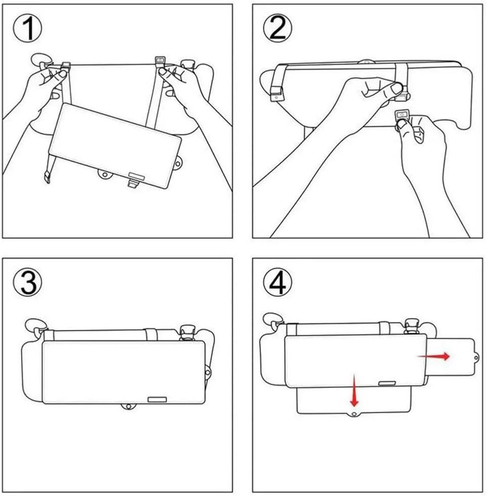 FELIXLEO Autosonnenschutz Sonnenblende Verlaengerung Auto Visier Anti UV Opaque – Bild 5 von 5