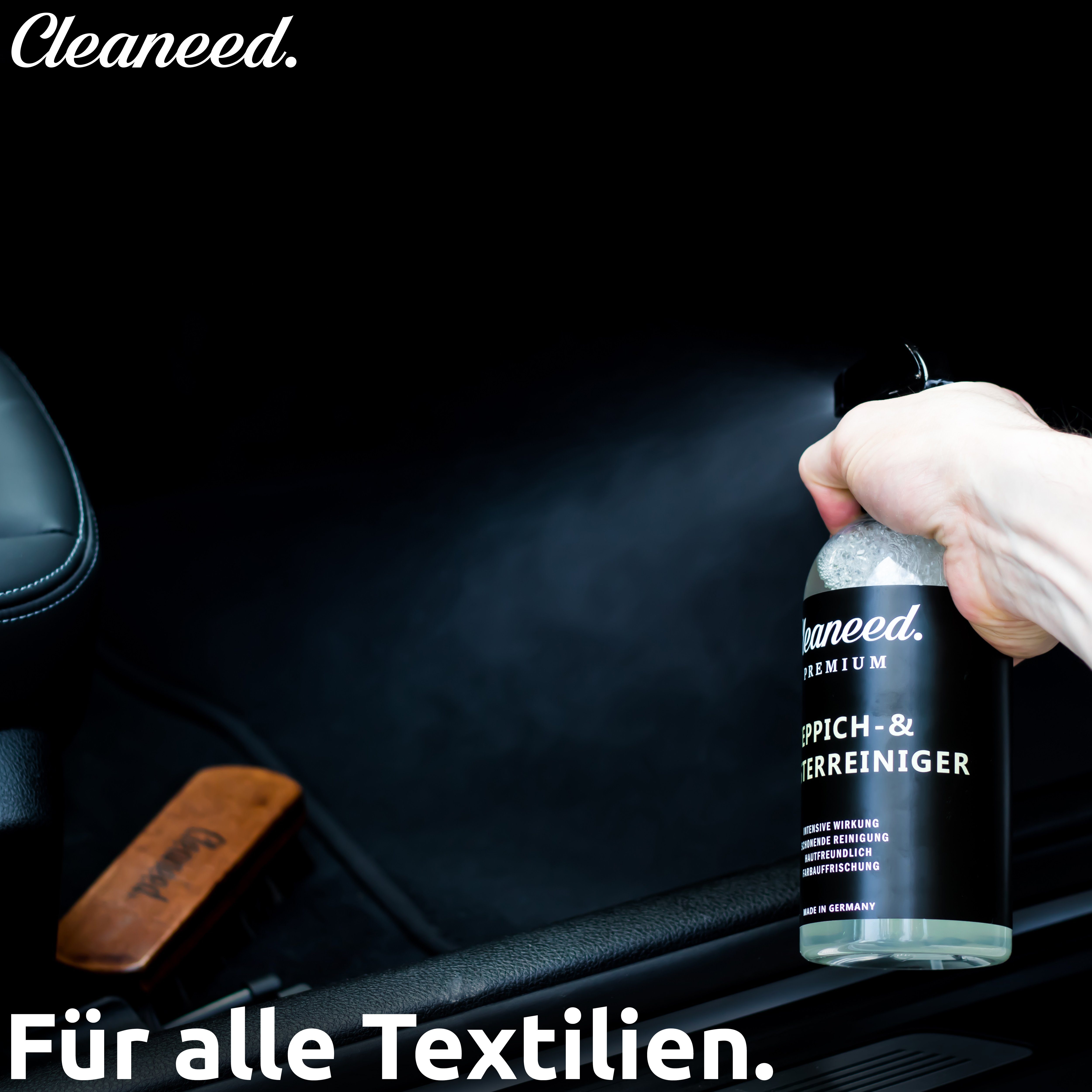 Cleaneed Premium Teppich- und Polsterreiniger Polsterreiniger (Made in Germany – Hautfreundlich, Schonende Reinigung, Farbauffrischung)