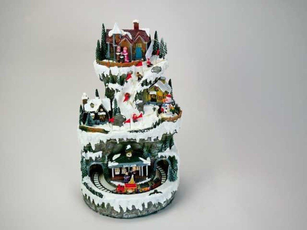Musicboxworld Spieluhr Spieluhr - Beleuchtete Bergszene in 3 Etagen günstig online kaufen