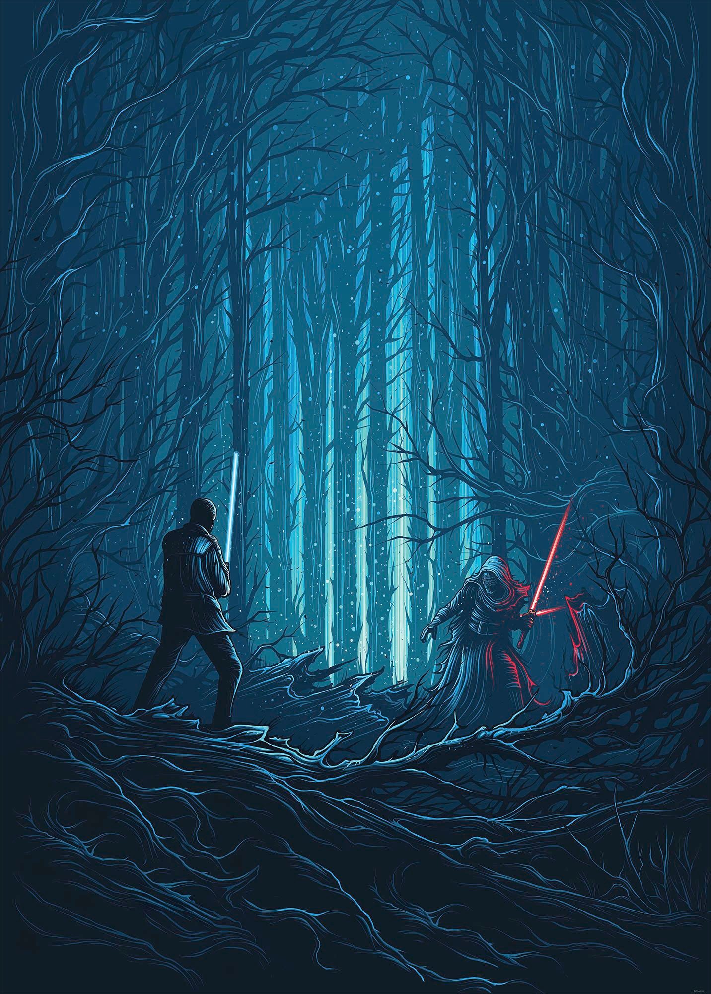 Komar Vliestapete Star Wars Wood Fight, 200x280 cm (Breite x Höhe)