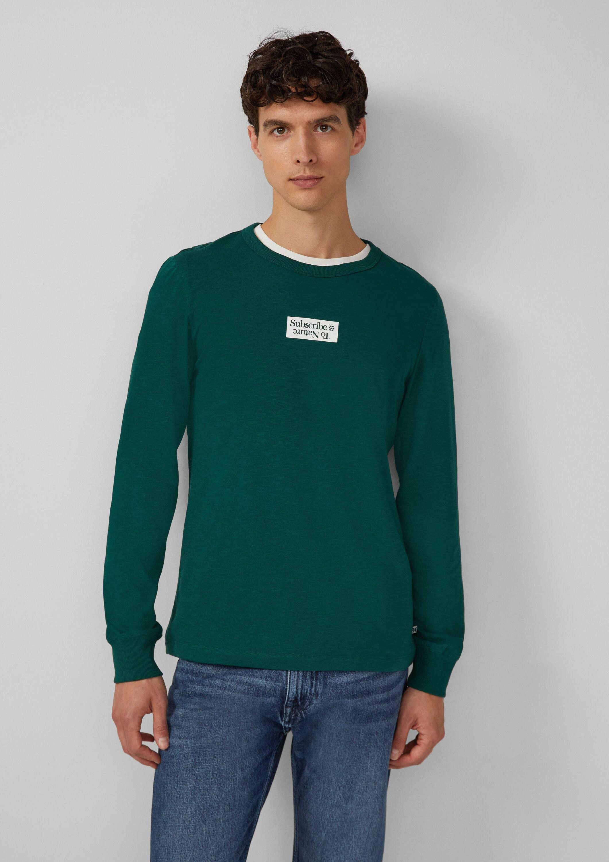 s.Oliver Langarmshirt T-Shirt Longsleeve mit Flammgarnstruktur günstig online kaufen