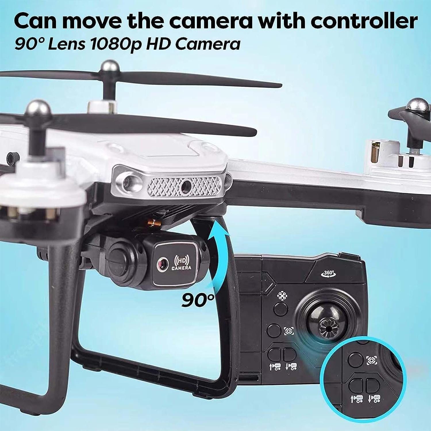 BAICHUN Drohne Kamera mit Drohne (1080P, Bürstenlose Drohne BC5C Motoren 4k für Anfänger)