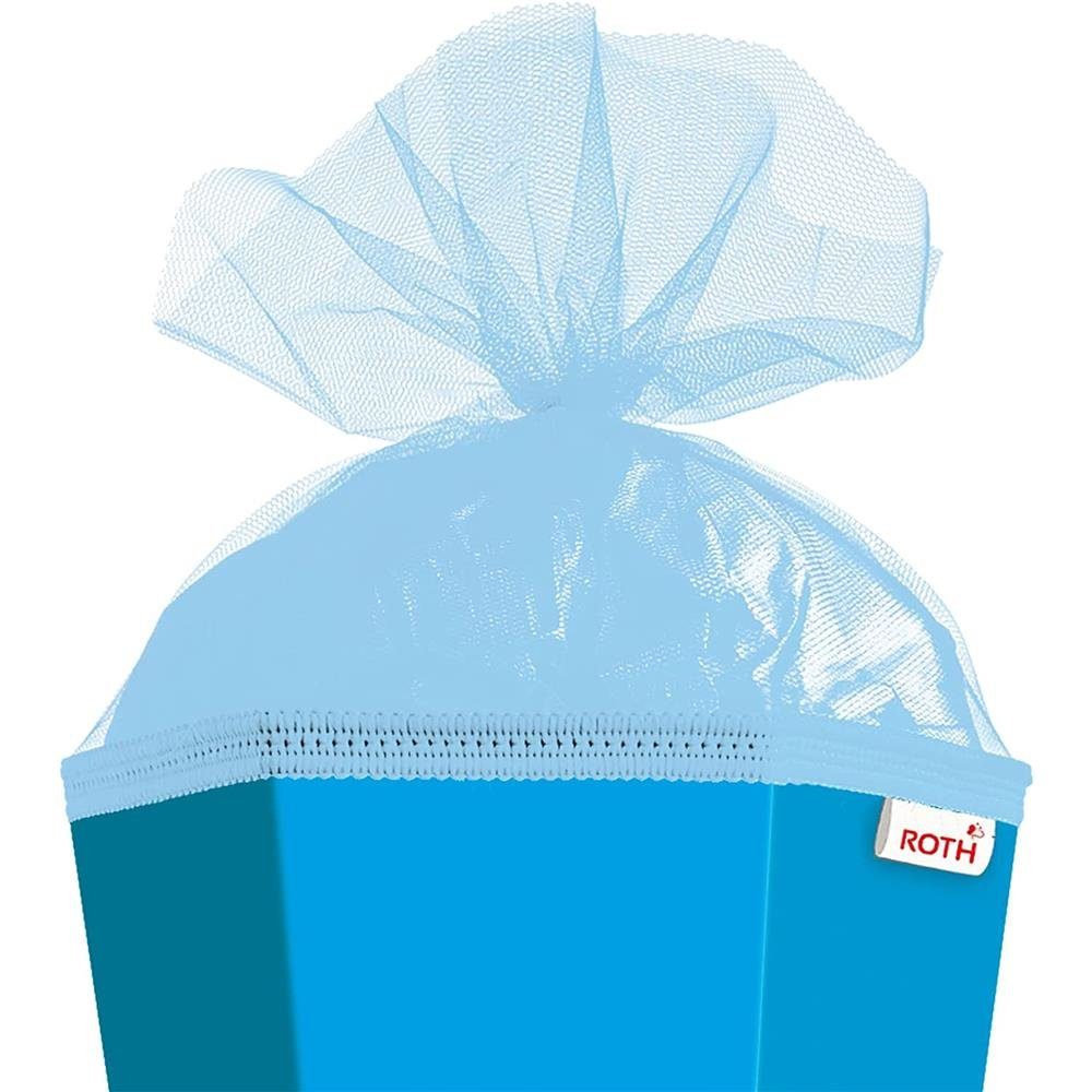 Zuckertüte für Schulanfang Tüllverschluss, Schultüte 100 Pazifikblau, eckig, mit XXL-Bastelschultüte cm, Roth