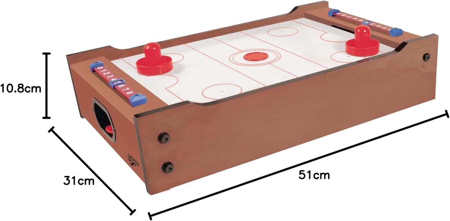 Carromco Multifunktionstisch Kicker Multigame FLIP-XW – 2in1 Tischauflage, Tischfußball & Gleithockey, Mini-Kicker