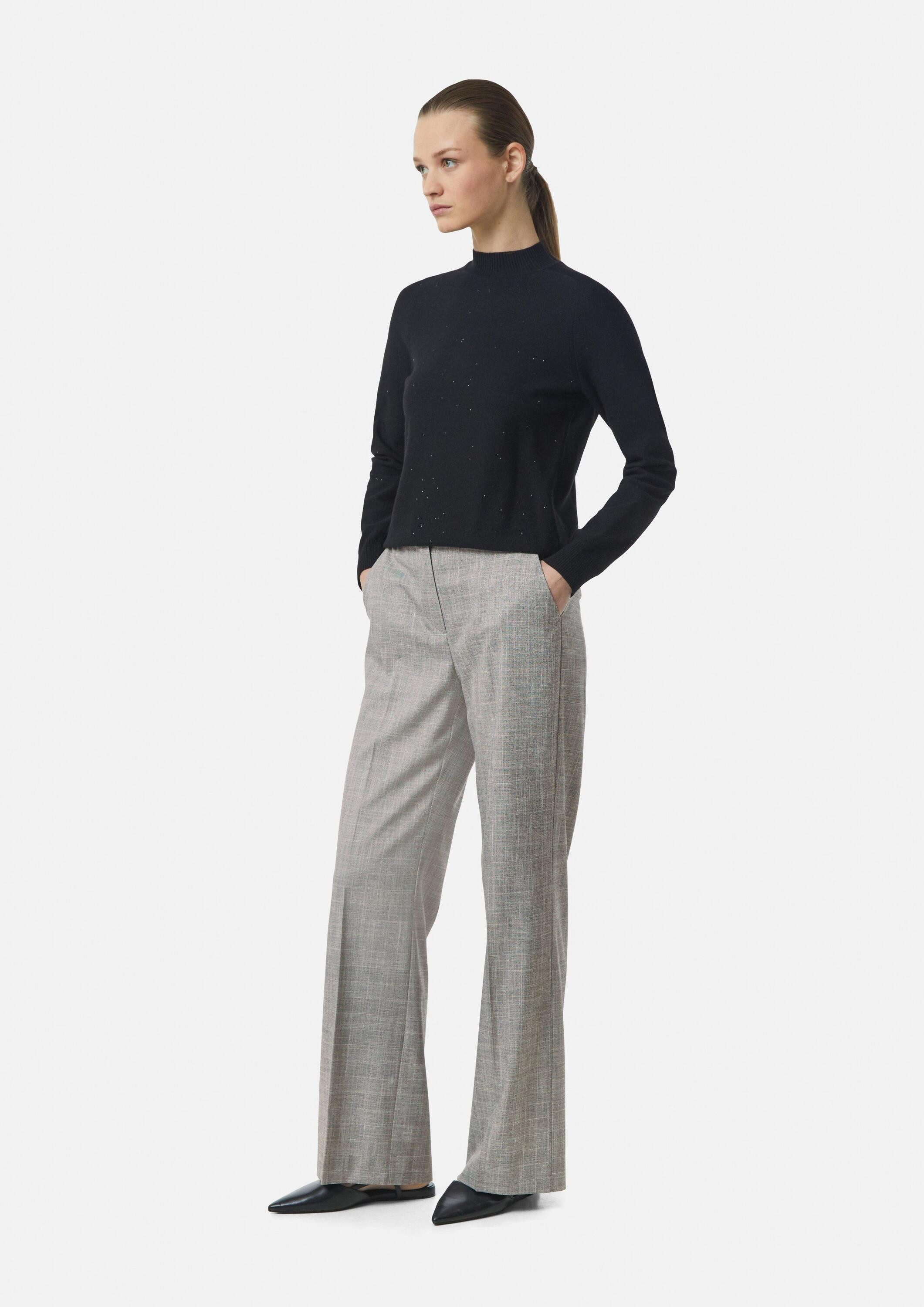 comma Chinos Hose Gemusterte Hose mit günstig online kaufen