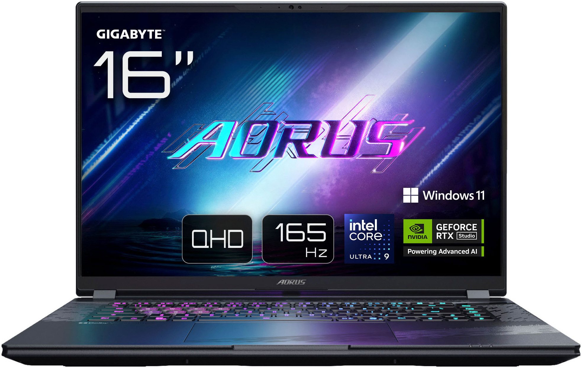 Gigabyte AORUS ELITE 16 BWHC3DEC65SP Gaming-Notebook (40,6 cm/16 Zoll, Intel Core Ultra 9 275HX, GeForce RTX 5070, 2000 GB SSD)