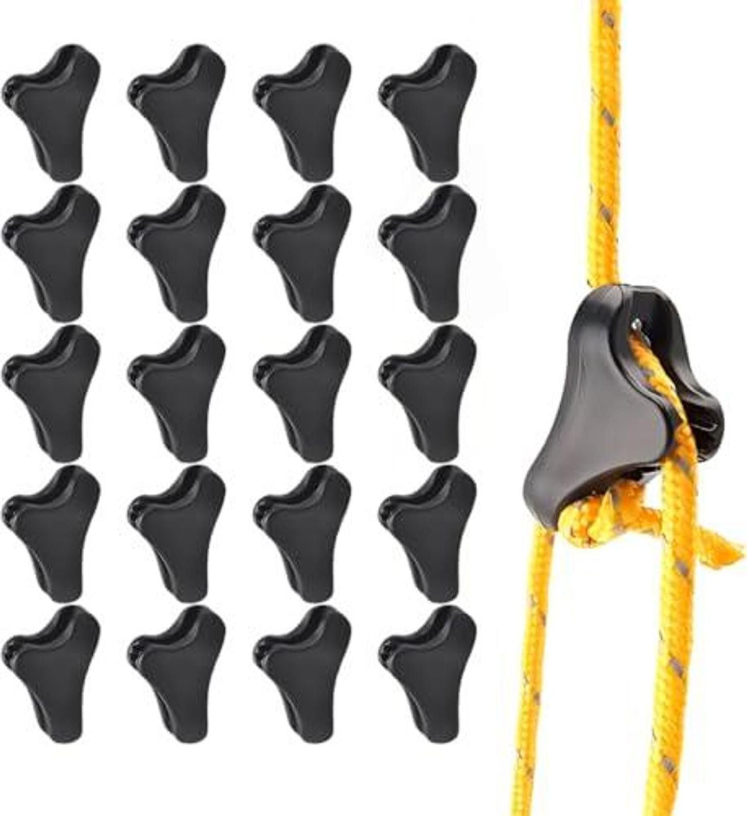 FELIXLEO Abschleppseil 20 Pcs Seilspanner Camping Zelt Spannschnur Einsteller Camping