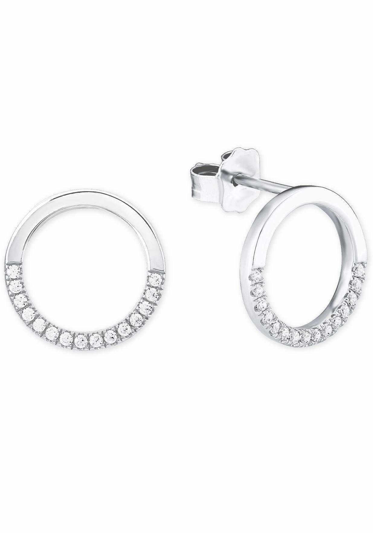 s.Oliver Paar Ohrstecker Kreis, mit Zirkonia (synth)