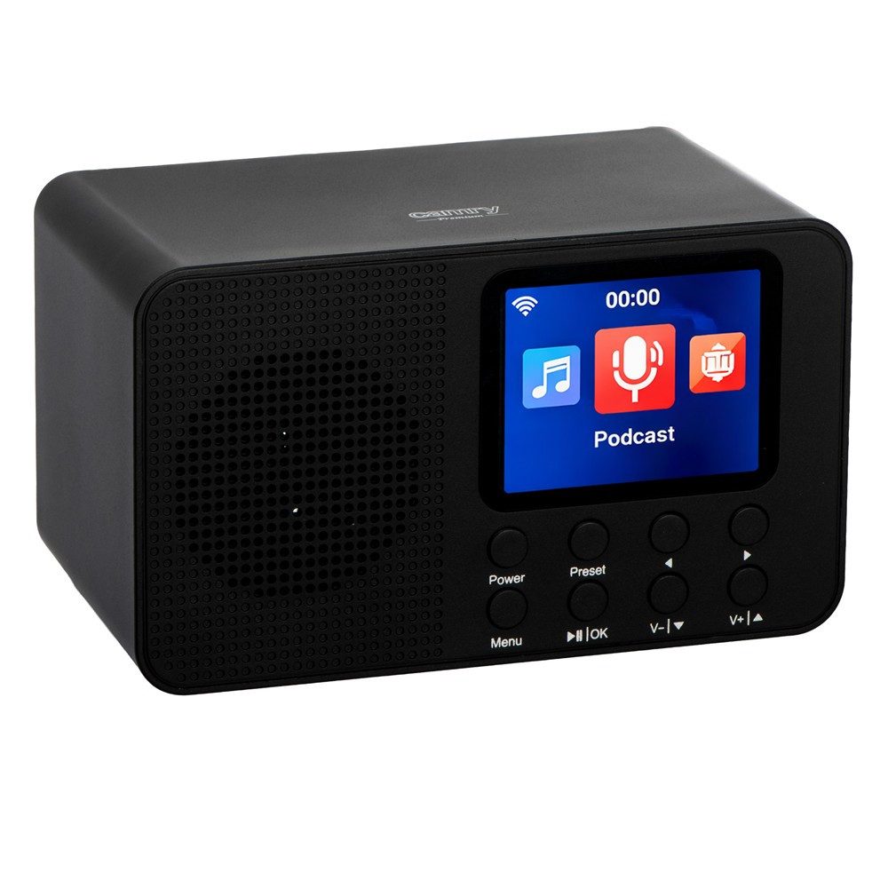 Camry CR 1918 Internet-Radio (WLAN Radio, Dual-Wecker, mit Bluetooth 2,4 GHz, 2,4 Zoll Küchenradio Wecker)