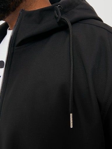 Jack & Jones NOOS JJEBASIC PlusSize HOOD black PLS Softshelljacke SOFTSHELL