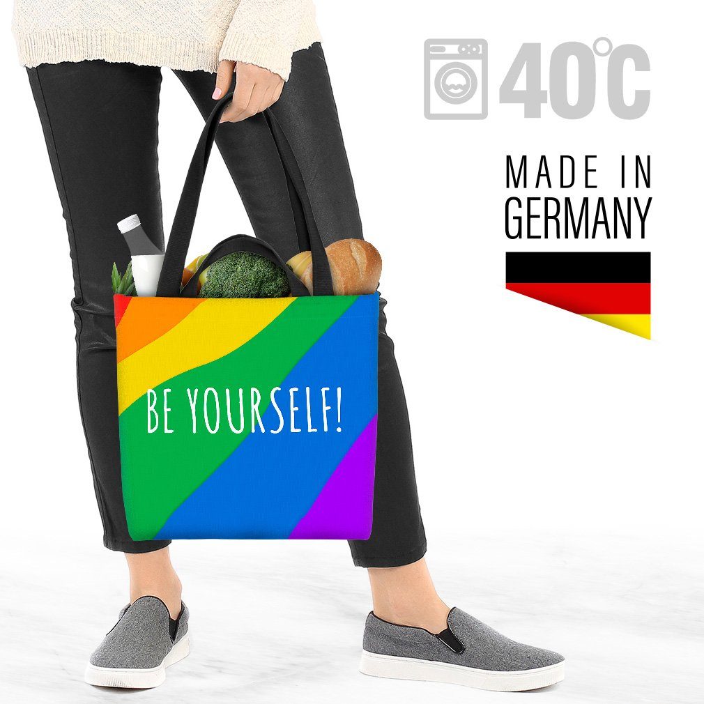 club Pride Self Henkeltasche Gay Be (1-tlg), Schriftzug Your LGBTQ flag pride Motto parade VOID