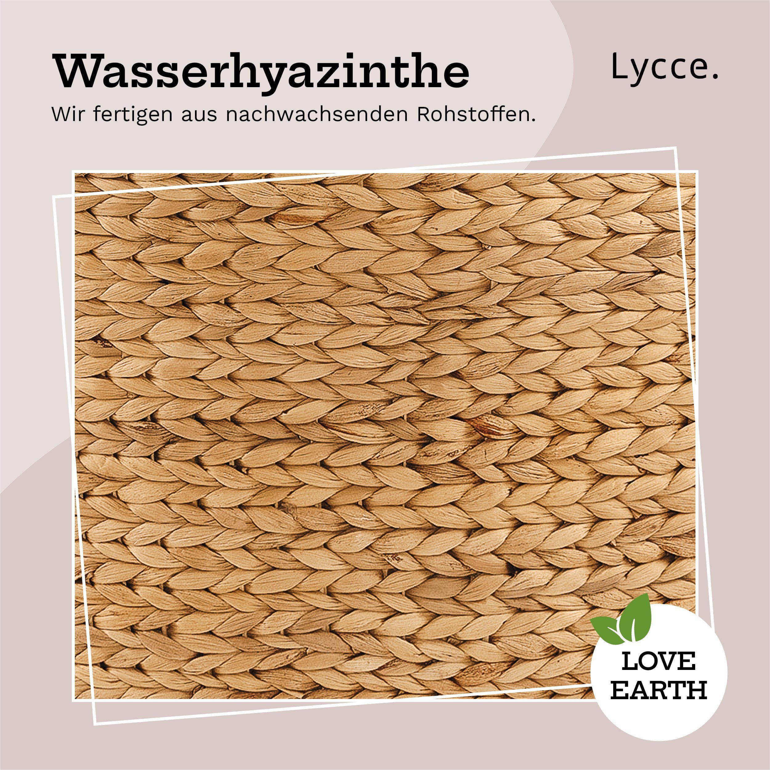 Wasserhyazinthe mit Stoffeinsatz, Deckel natur Eckwäschekorb und Wäschekorb, animal-design