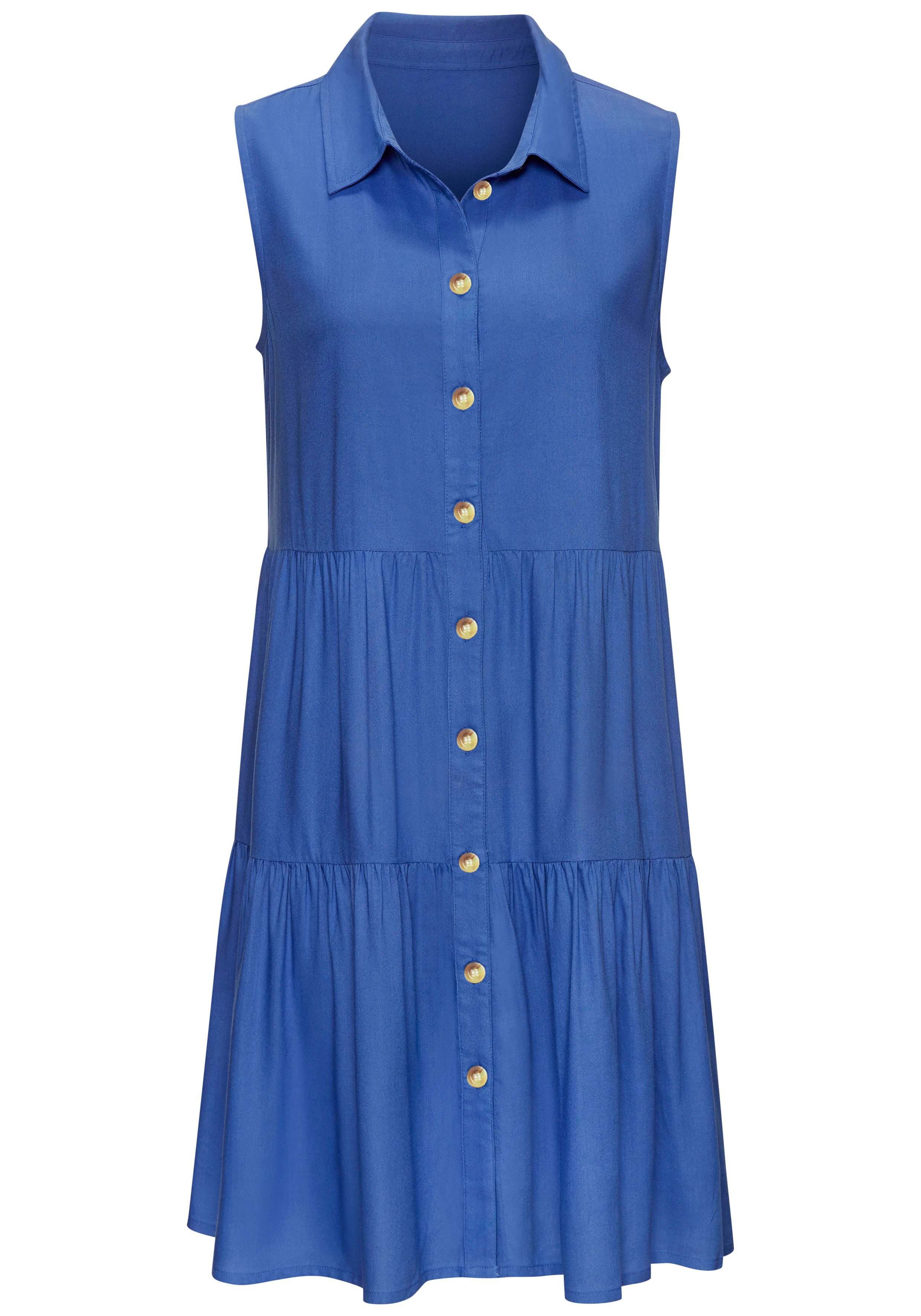 Vivance Sommerkleid aus gewebter Viskose, Blusenkleid mit Knopfleiste und H günstig online kaufen
