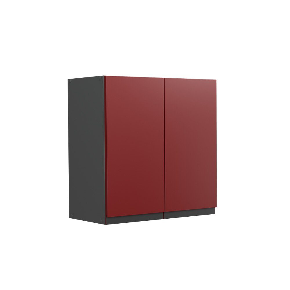 Vicco Hängeschrank Küchenschrank J-Shape 60 cm Anthrazit/Rot Anthrazit-Rot