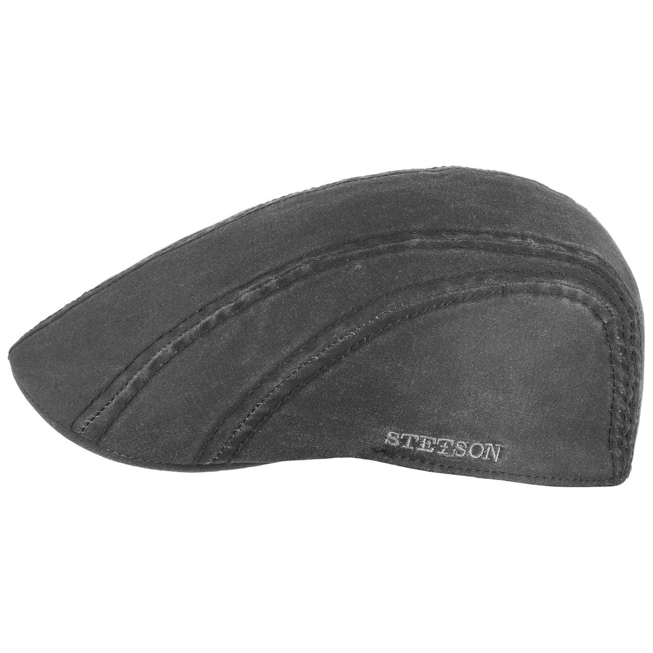 Flatcap Cap Flat mit (1-St) schwarz Stetson Schirm