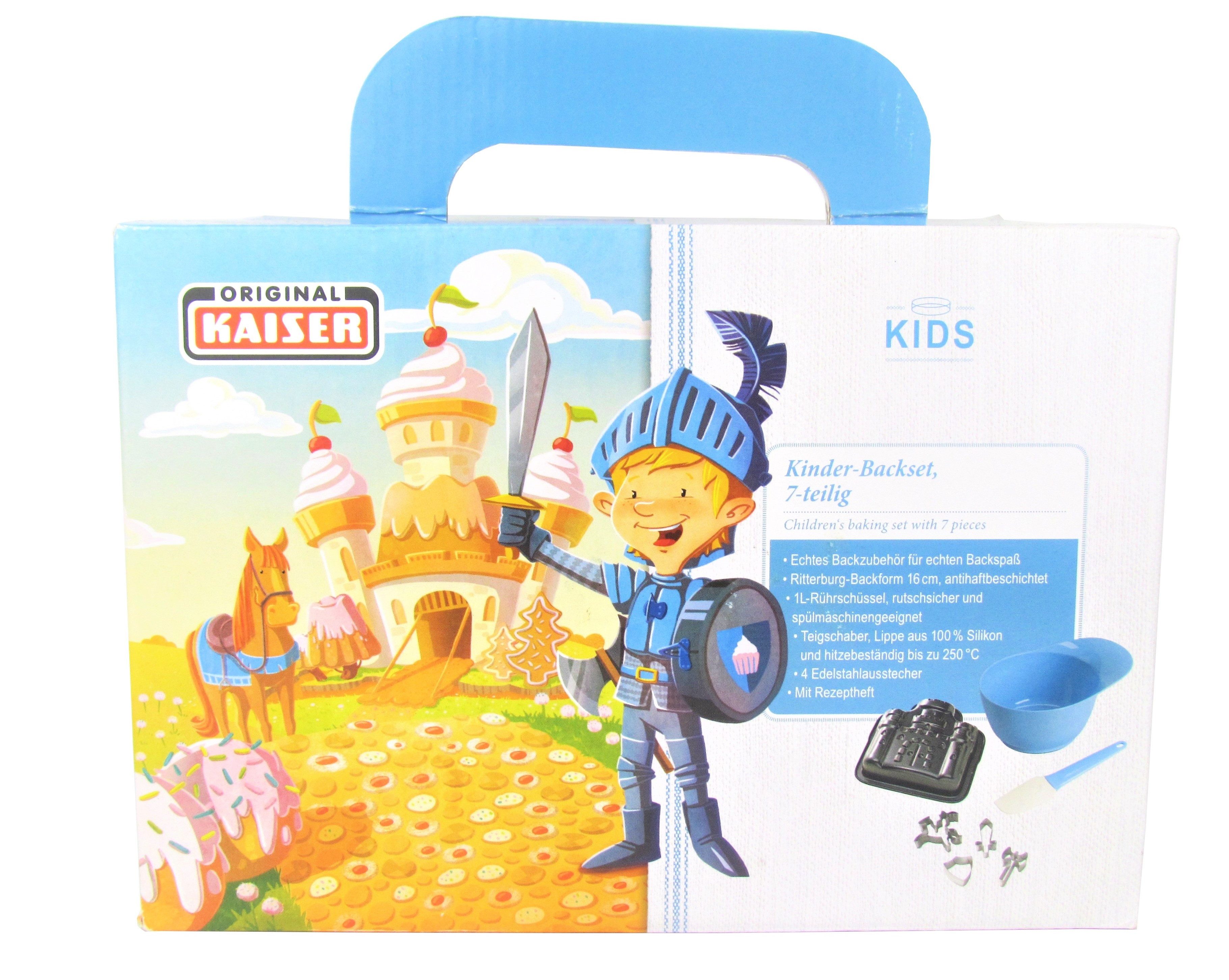 Kaiser Backformen Back-Set Kinderbackset 7-teilig, (Kinder Back-Set), antihaftbeschichtet, spülmaschinengeeignet