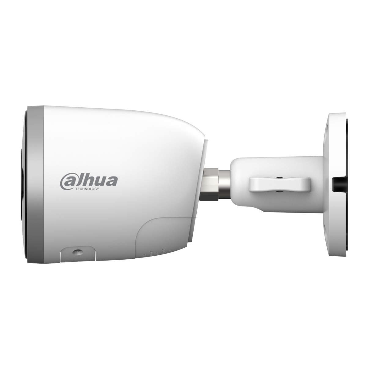 Dahua Überwachungskamera Bullet D1 5 MP WLAN (WiFi-6) Überwachungskamera mit Personenerkennung (Abwehrfunktion durch Lichtsignal und Alarmsirene, Nachtsicht, Wetterfest, 2-Wege-Audio)