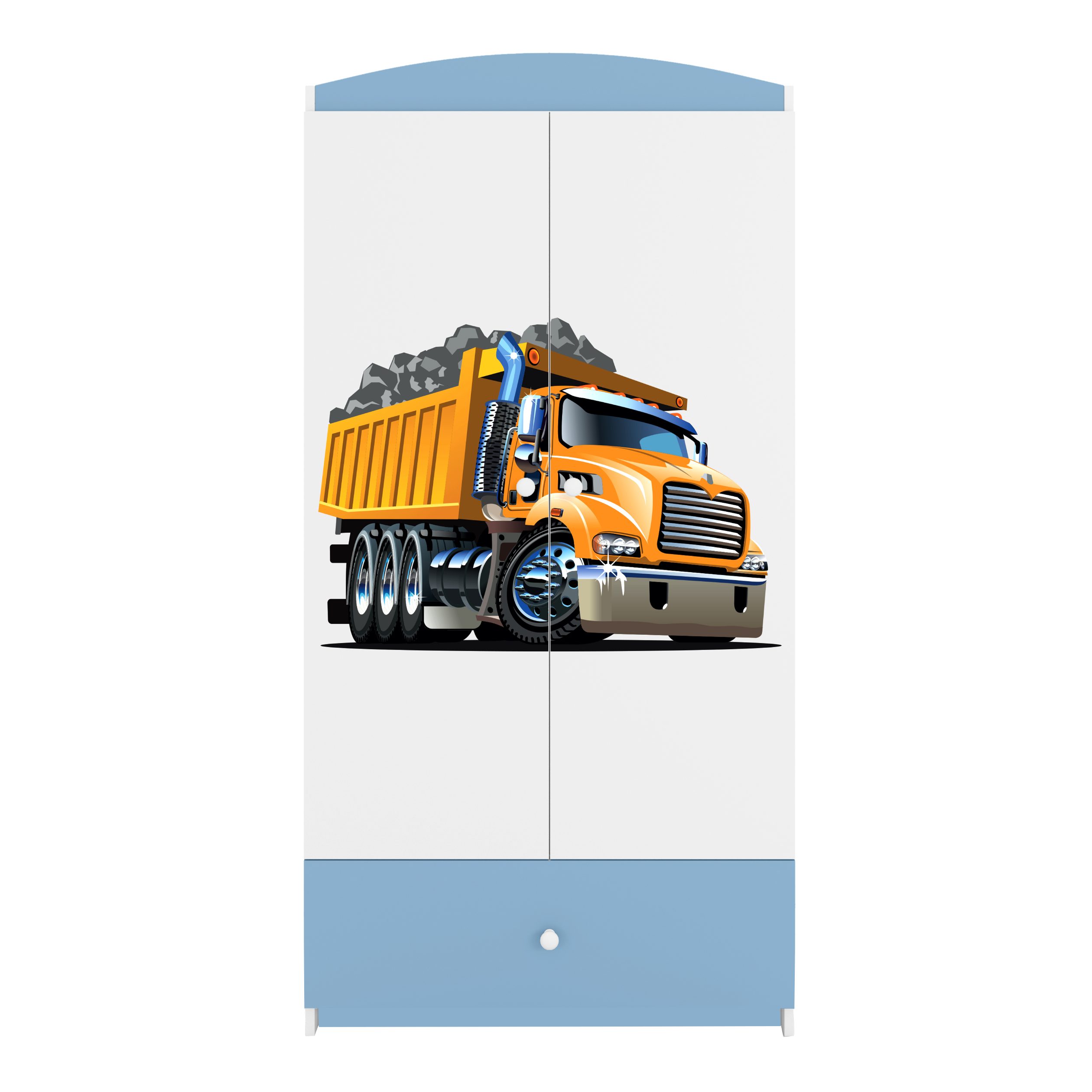 Raumhirsch Furniture Kinderkleiderschrank mit Motivauswahl - Kleiderschrank für Kinder (Kinderzimmerschrank für Jungen, Mit Ablagefächern & Kleiderstange) robuste Verarbeitung, kindgerecht, verschiedene Farben & Designs
