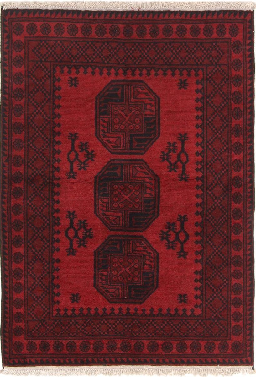 Orientteppich Afghan Akhche 101x142 Handgeknüpfter Orientteppich, Nain Trading, rechteckig, Höhe: 6 mm | Kurzflor-Teppiche