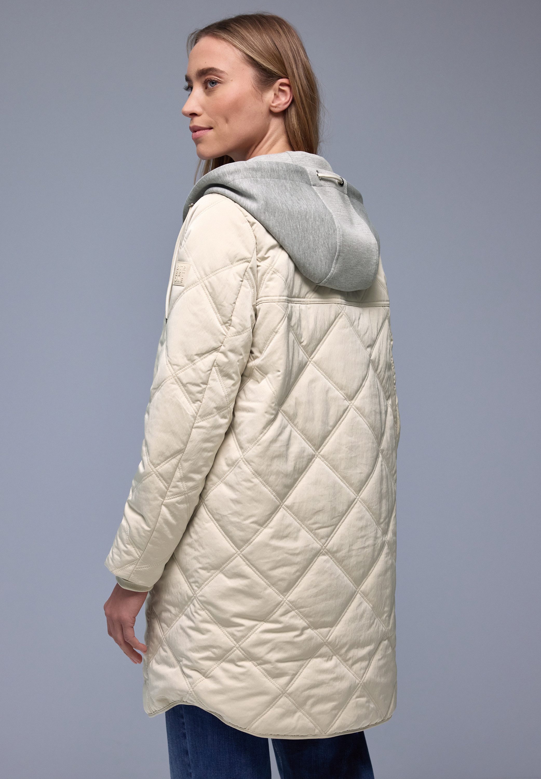 STREET ONE Steppjacke mit abnehmbarer Jersey-Kapuze