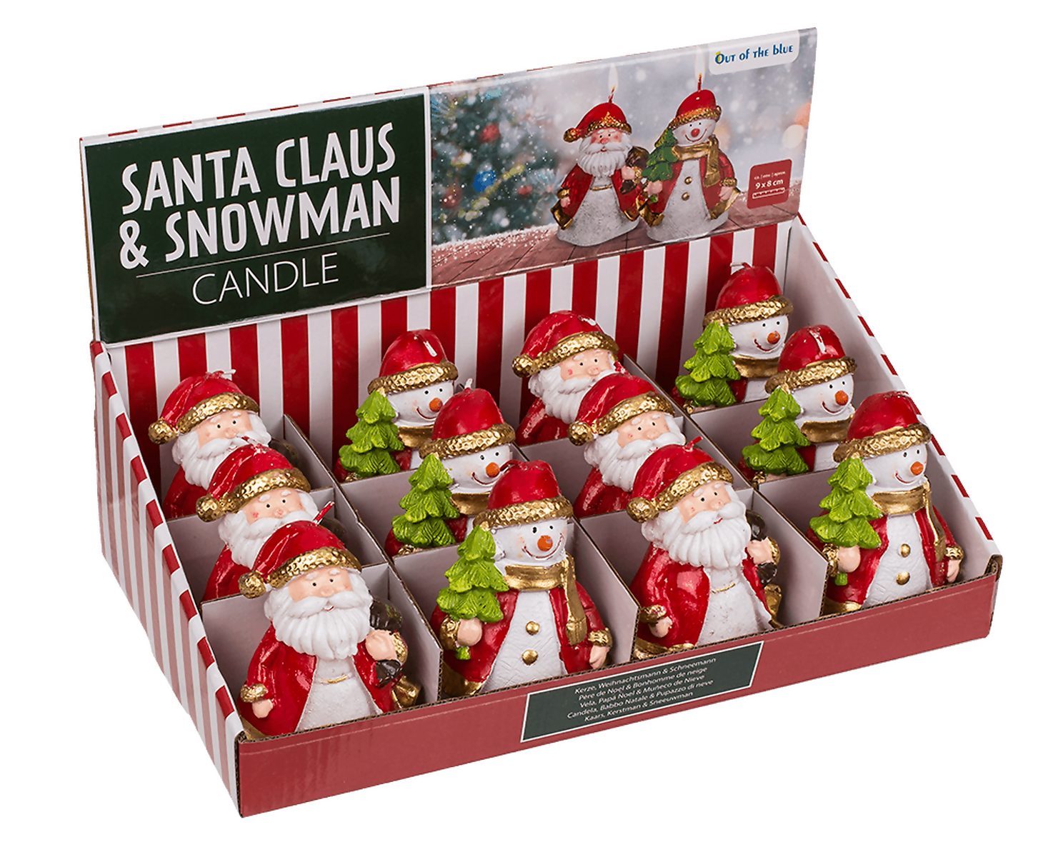 Out of the Blue Formkerze Kerze, Weihnachtsmann & Schneemann sortiert günstig online kaufen