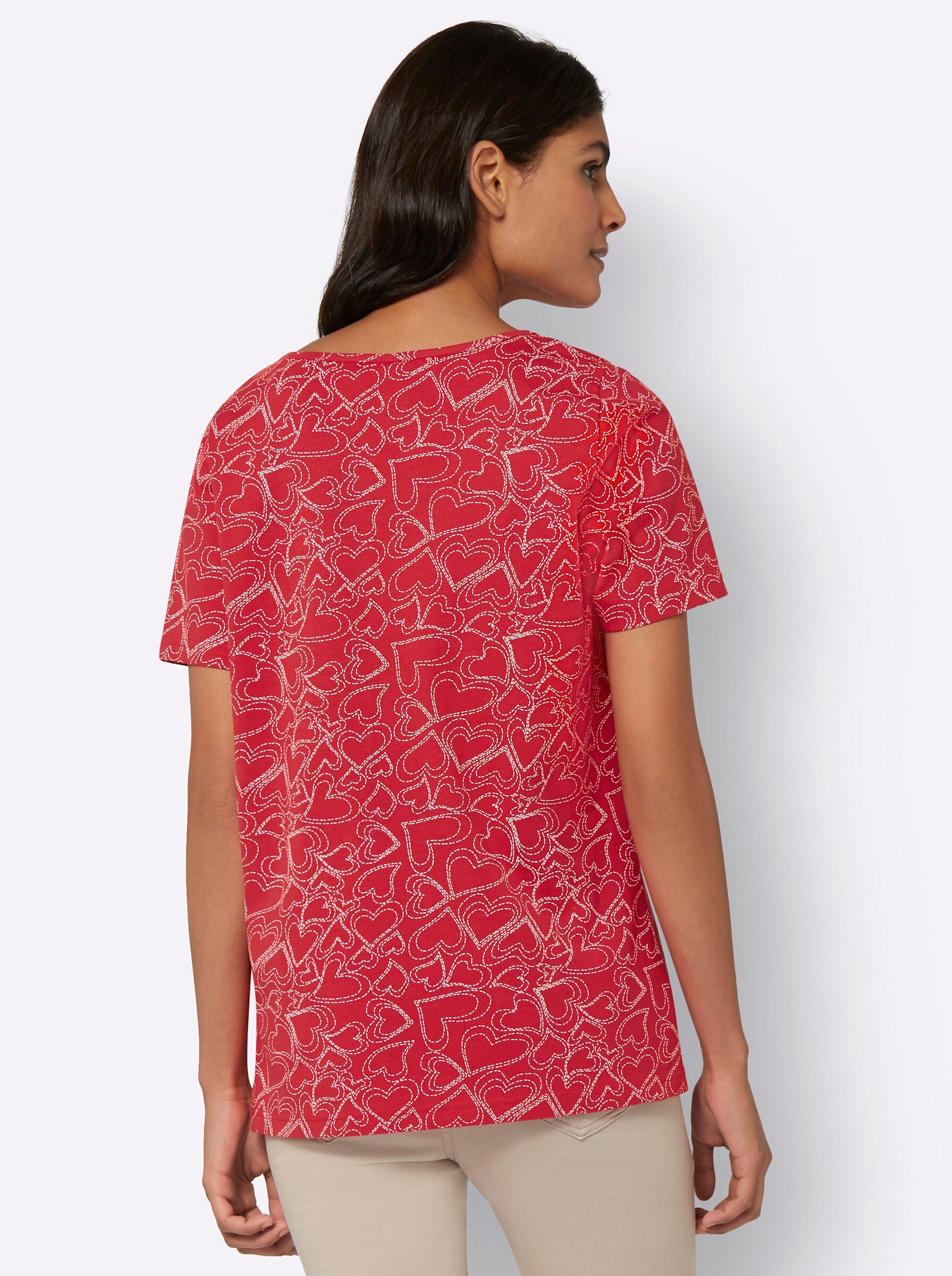 Sieh an! T-Shirt Druck-Shirt Kurzarm