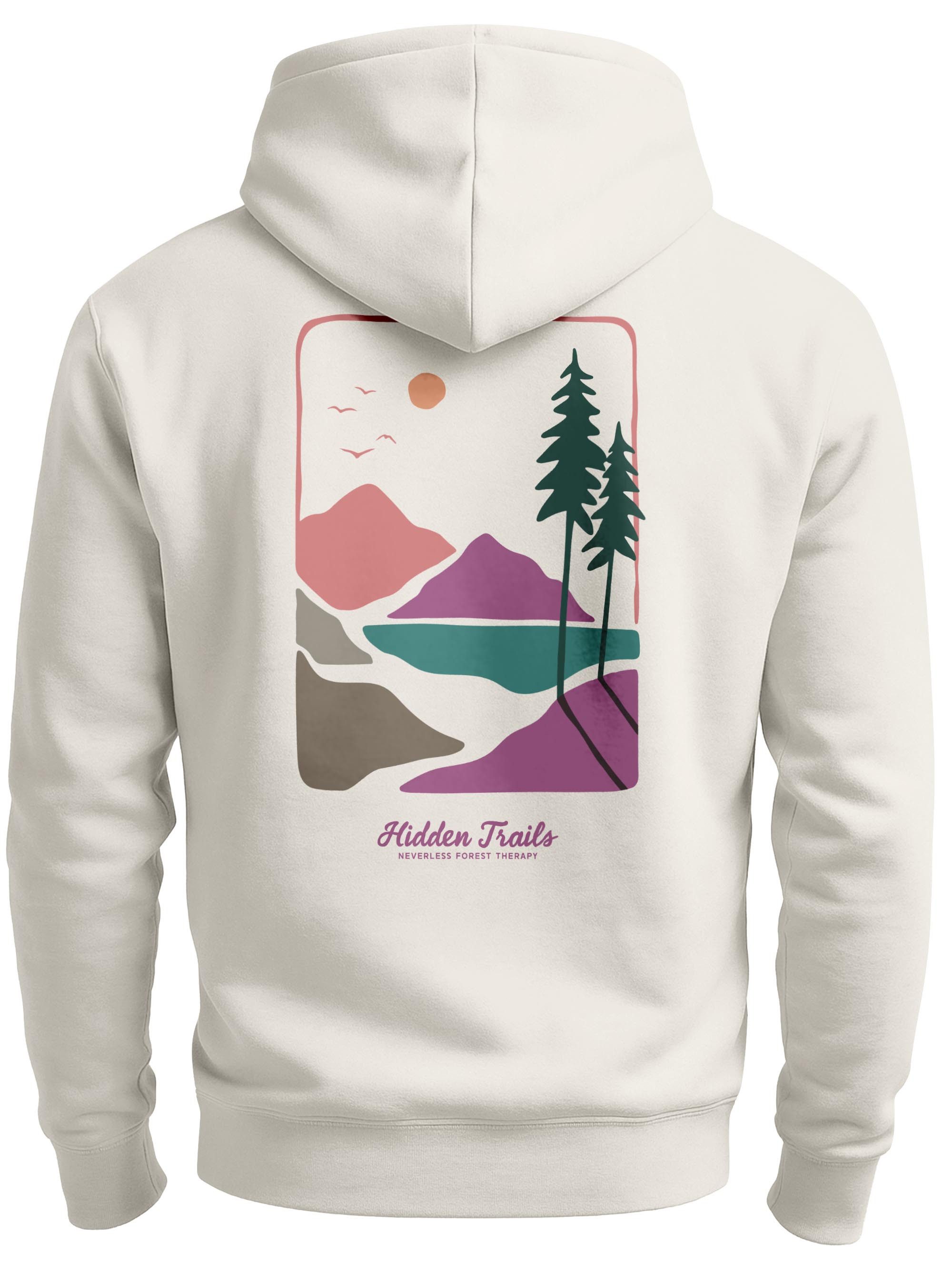 Neverless Hoodie Herren Hoodie Backprint - Forest Therapy - Kapuzensweatshirt