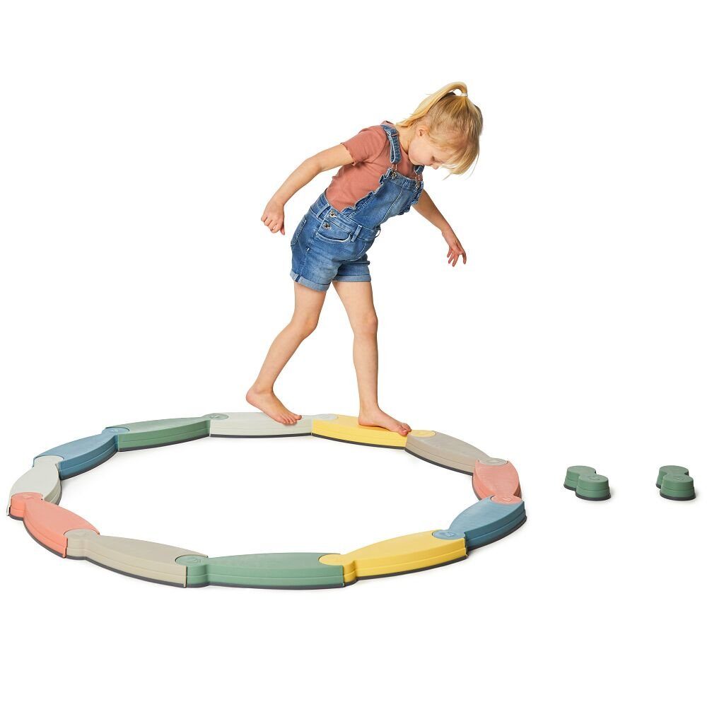 Gonge Balancetrainer Balancierstrecke-Set Fluss, Flexibel: Immer wieder neue Balancierpfade bauen