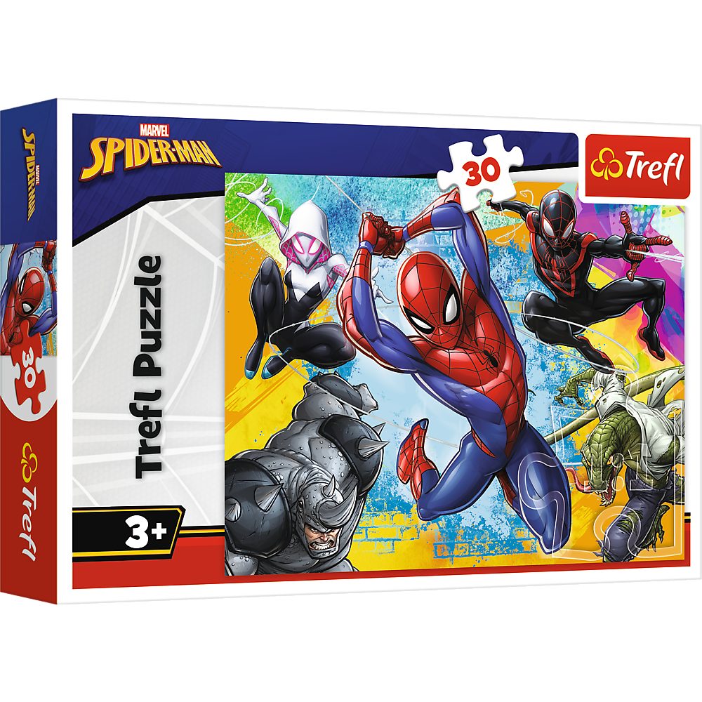 Trefl Puzzle Kinderpuzzle Superhelden Legespiel, 30 Puzzleteile, 30 Teile, ab 3 Jahren, kalandriertes Papier
