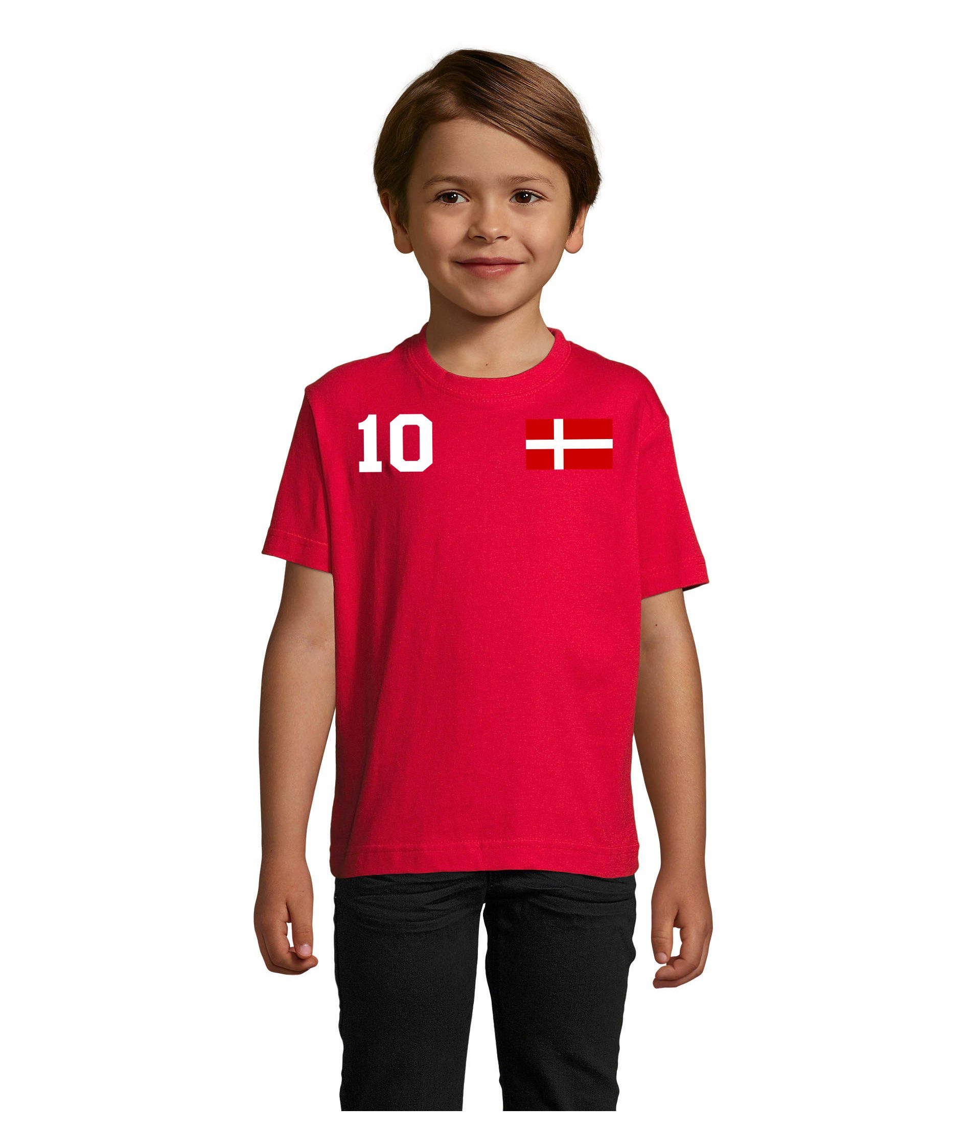 T-Shirt Dänemark & Brownie Fußball Sport Blondie Trikot EM Denmark Kinder Weltmeister