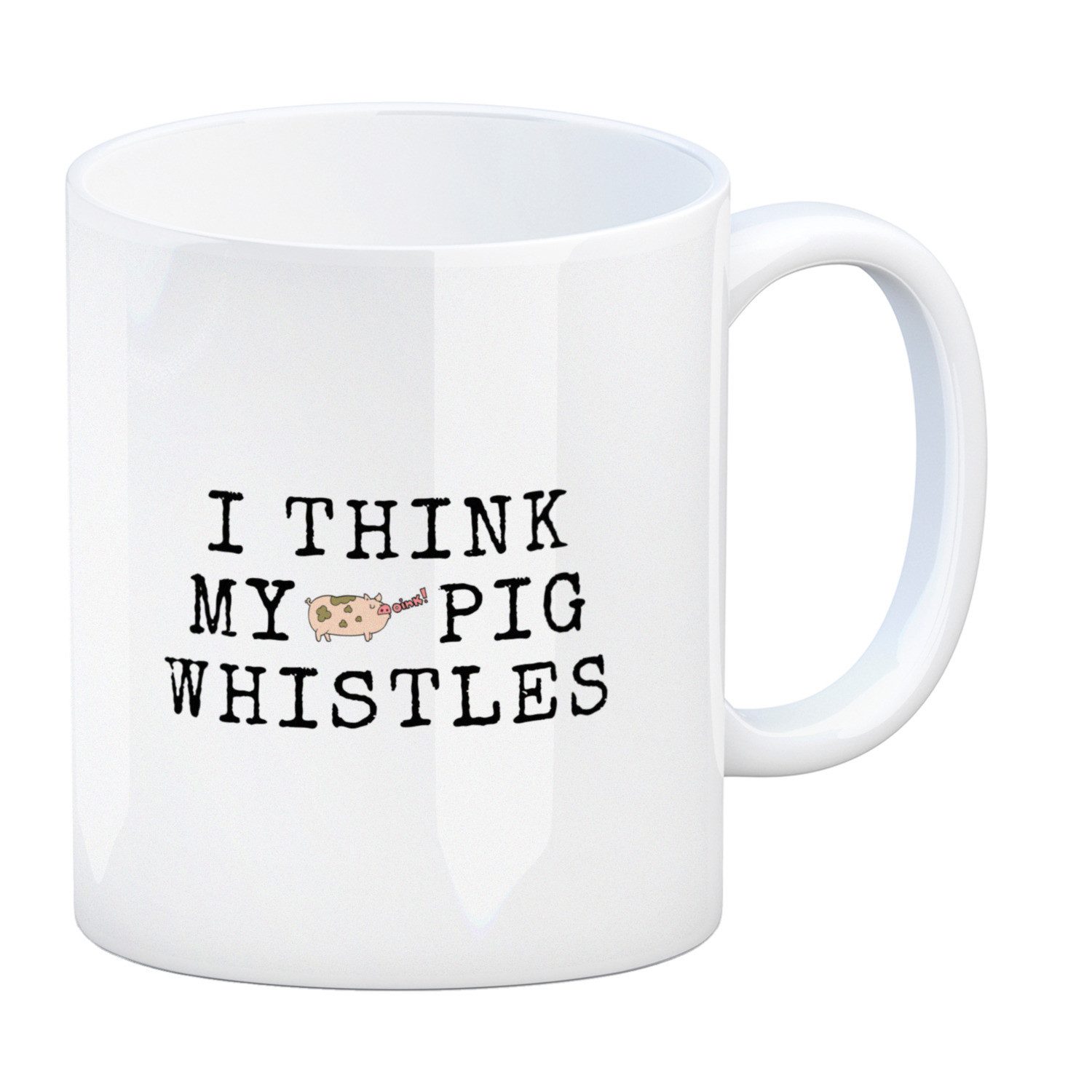 speecheese Tasse Denglisch Kaffeebecher mit Spruch I think my pig