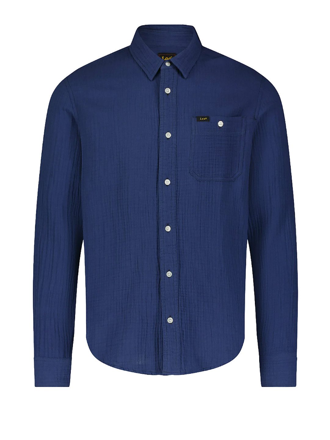Lee® Langarmhemd Regular Fit Strukturiert - Leesure Shirt Medieval Blue