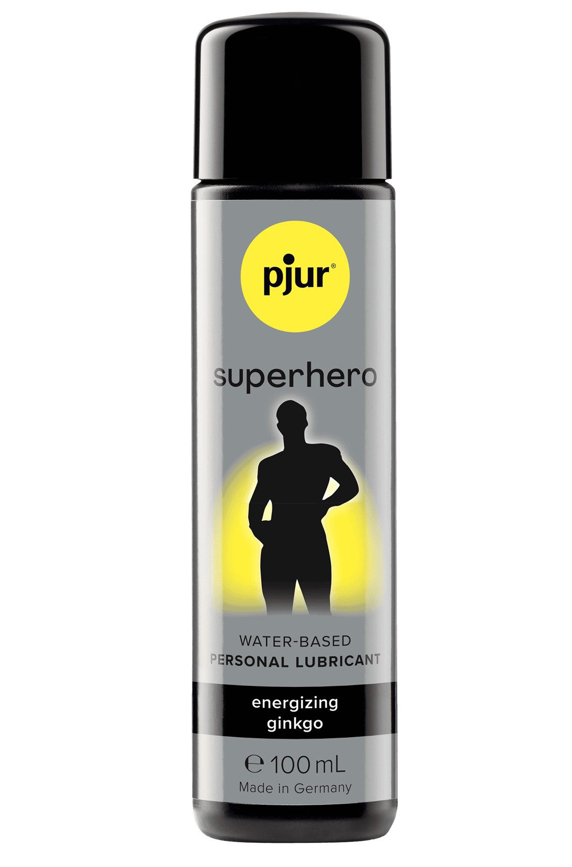 pjur Gleitgel Pjur Superhero - 100ml - für Männer, aus Wasserbasis mit vitalisierendem Ginkgoextrakt - Made in Germany