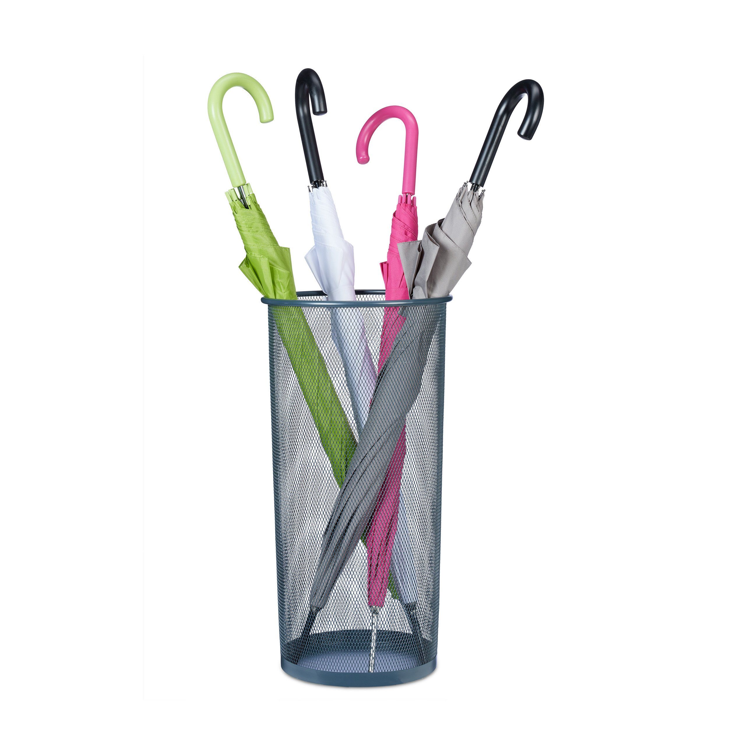 relaxdays Schirmständer Regenschirmständer Metallgeflecht günstig online kaufen