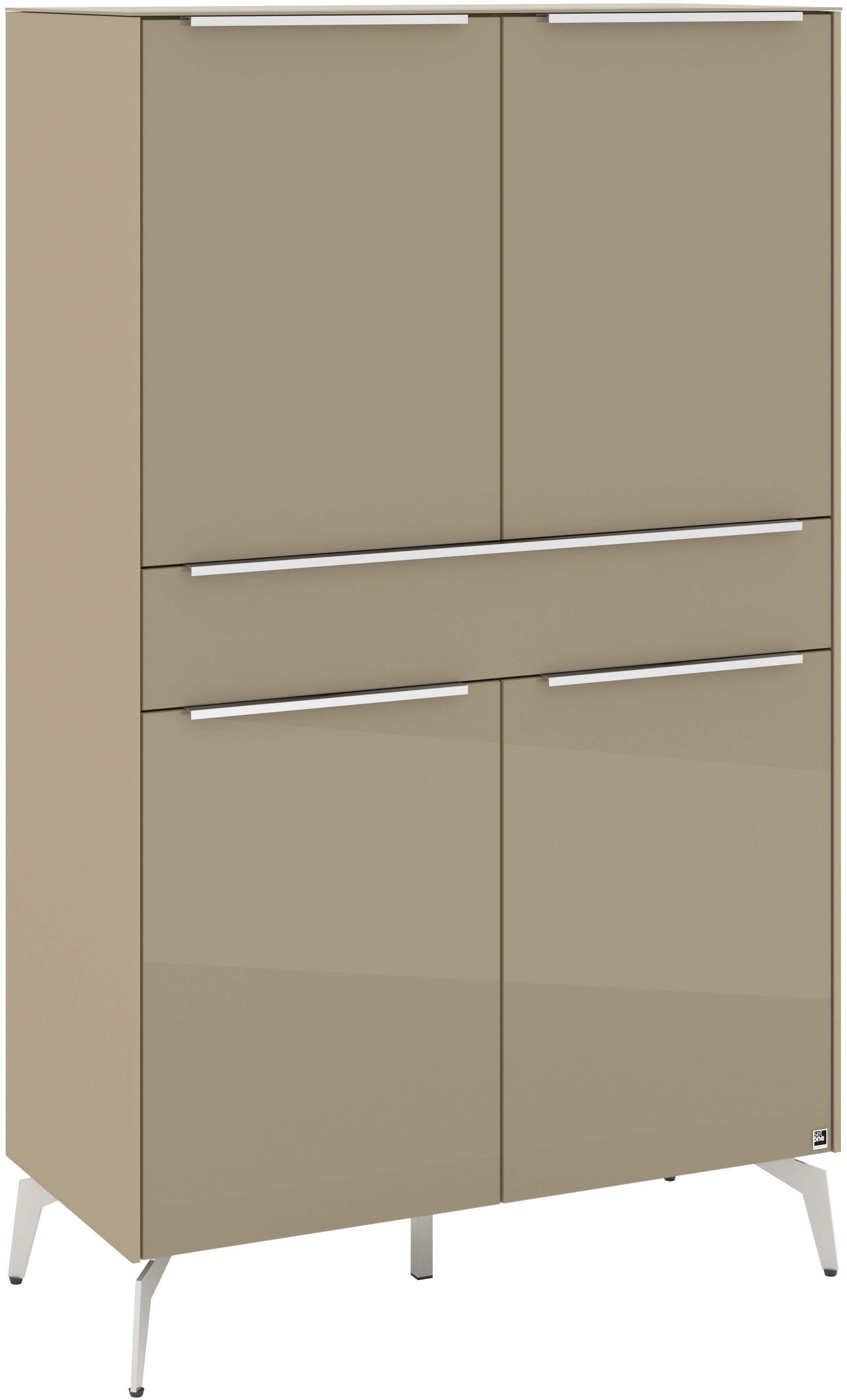 set one by Musterring Highboard Reno (1 St), Mit Winkelfuß in diversen Farben, 155 cm Höhe & Farbauswahl