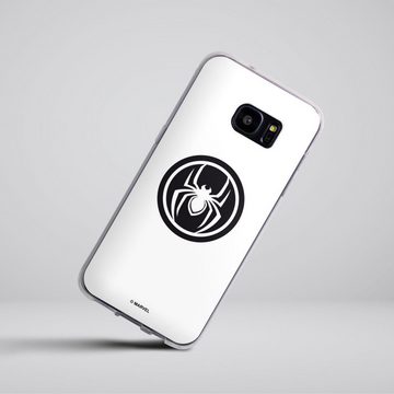 DeinDesign Handyhülle Spider-Man Spider Logo White, Samsung Galaxy S7 Edge Silikon Hülle Bumper Case Handy Schutzhülle