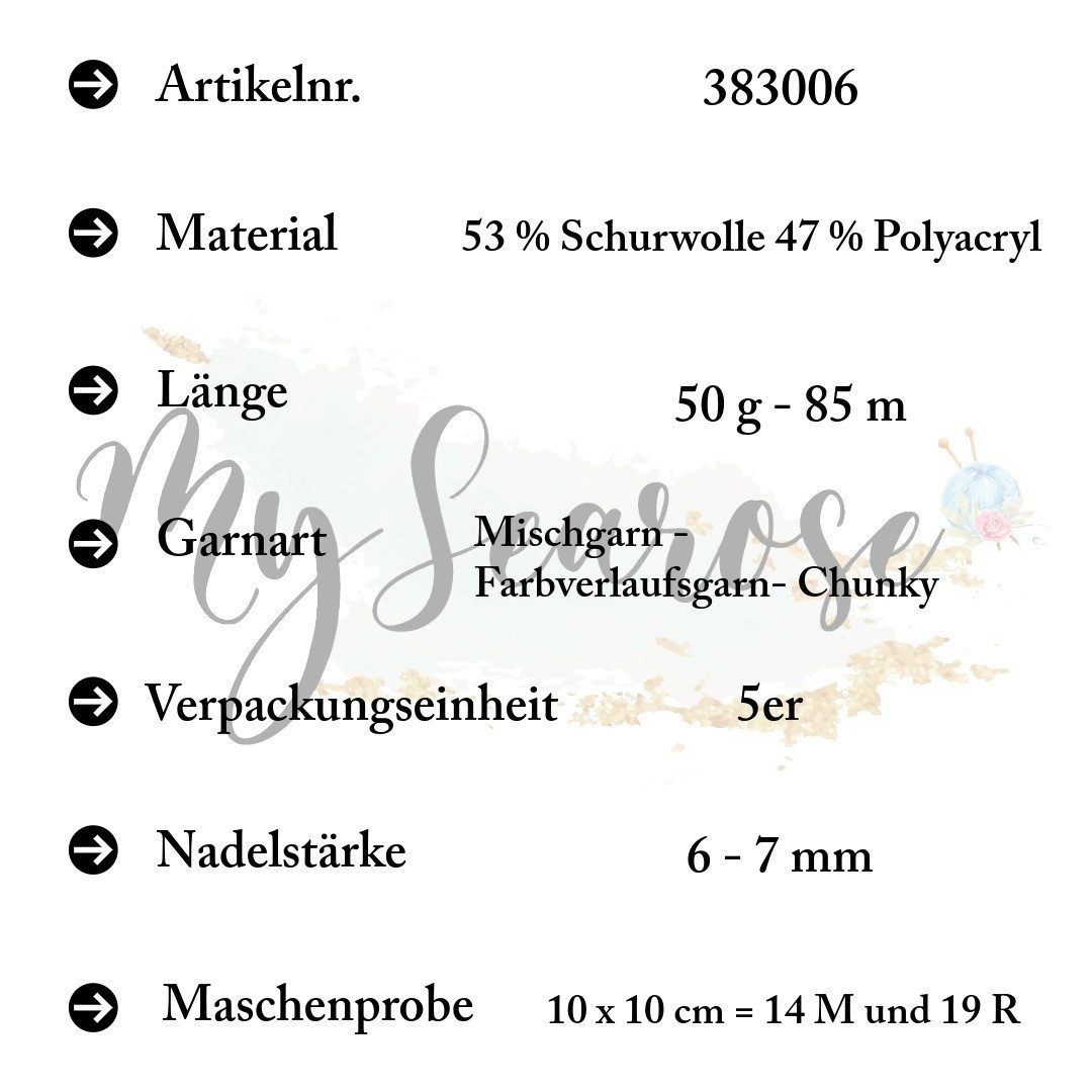 Rico Design 5 x RICO CREATIVE MELANGE CHUNKY Häkelwolle, 170 m – Bild 3 von 5