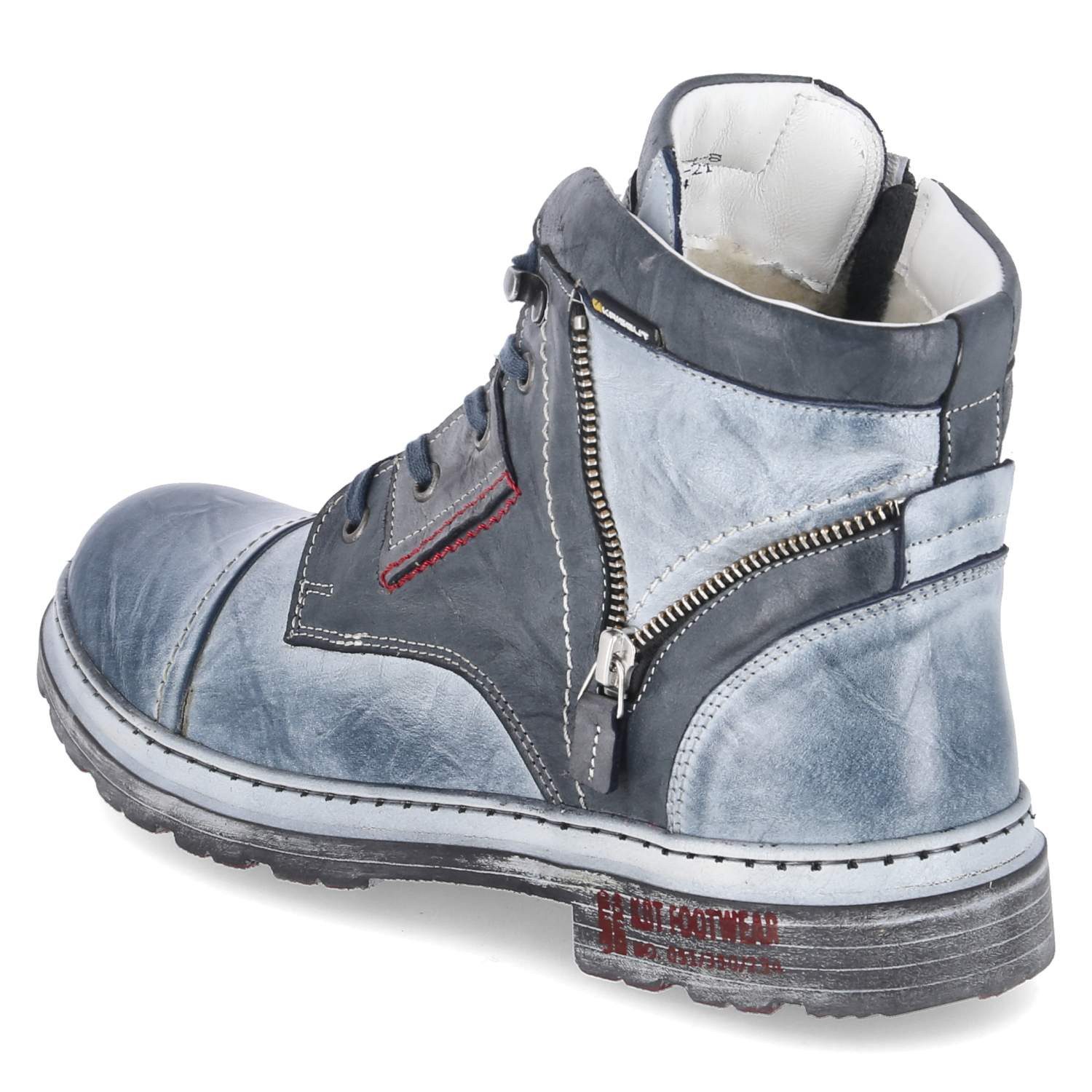 KRISBUT Krisbut 6879A-4 BSF Herren Glattleder blue Schnürstiefel