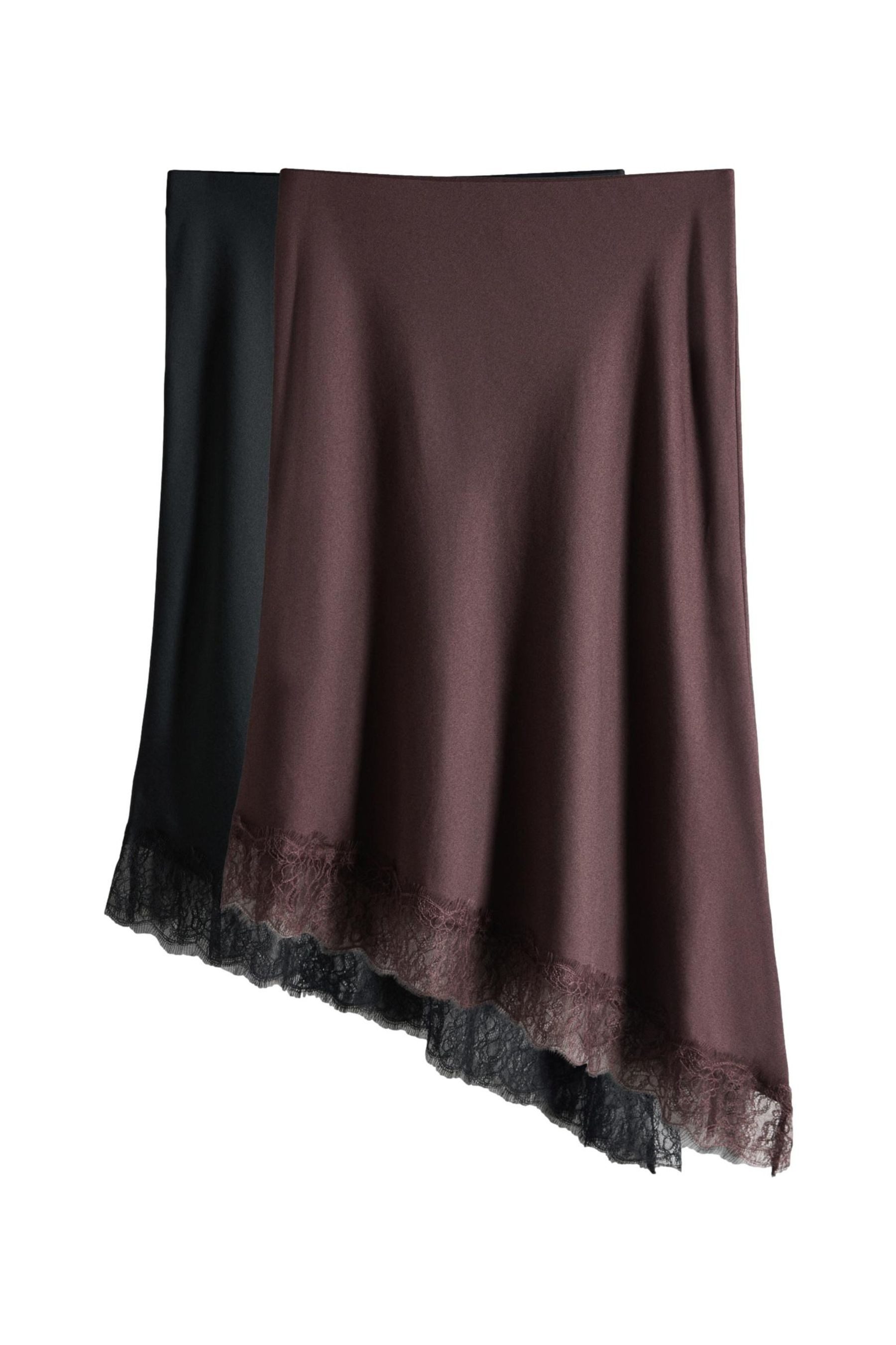 The Set Midirock The Set asymmetrische Midiröcke, Spitze, 2er-Pack (2-tlg)