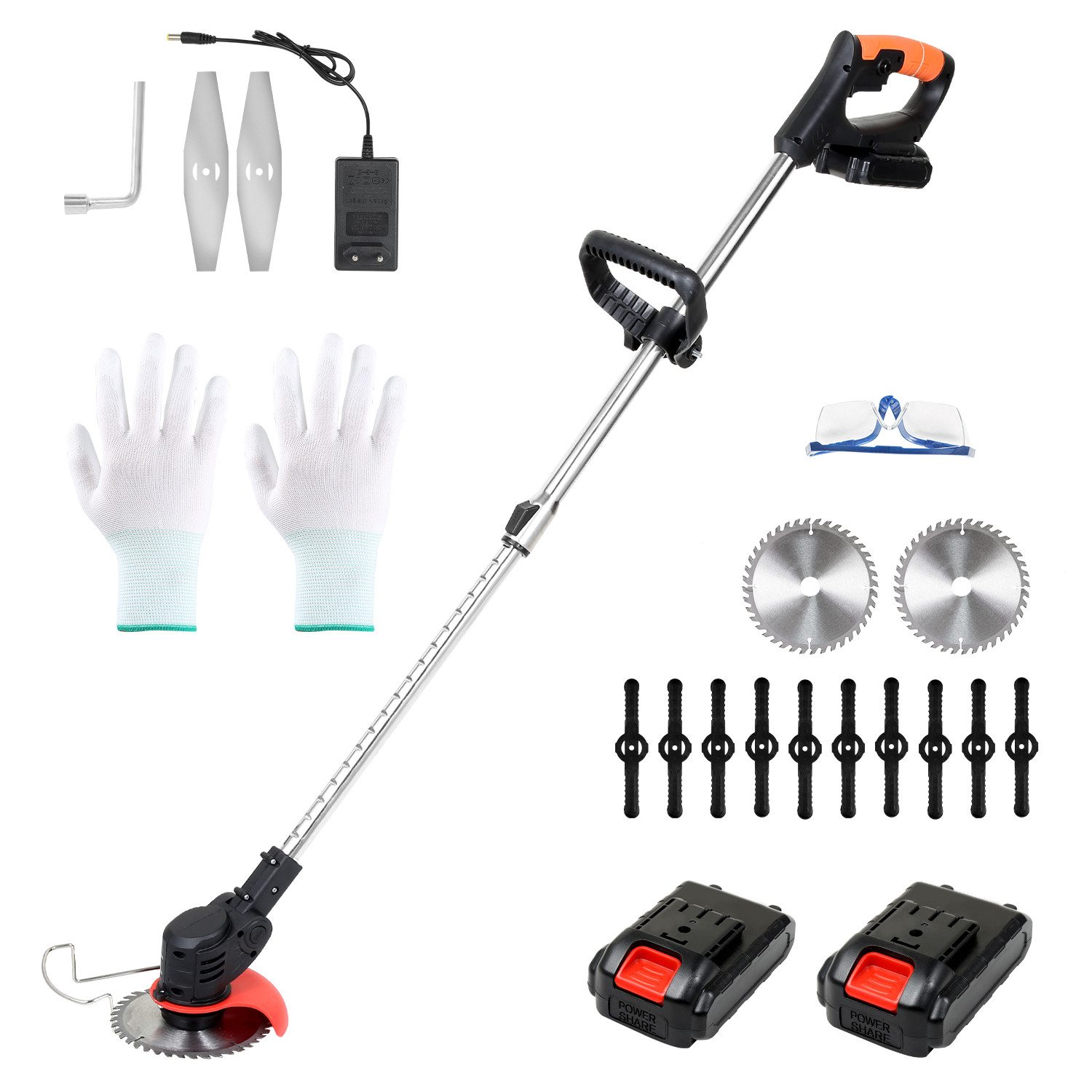 Clanmacy Akku-Rasentrimmer Rasentrimmer Set mit 2x günstig online kaufen