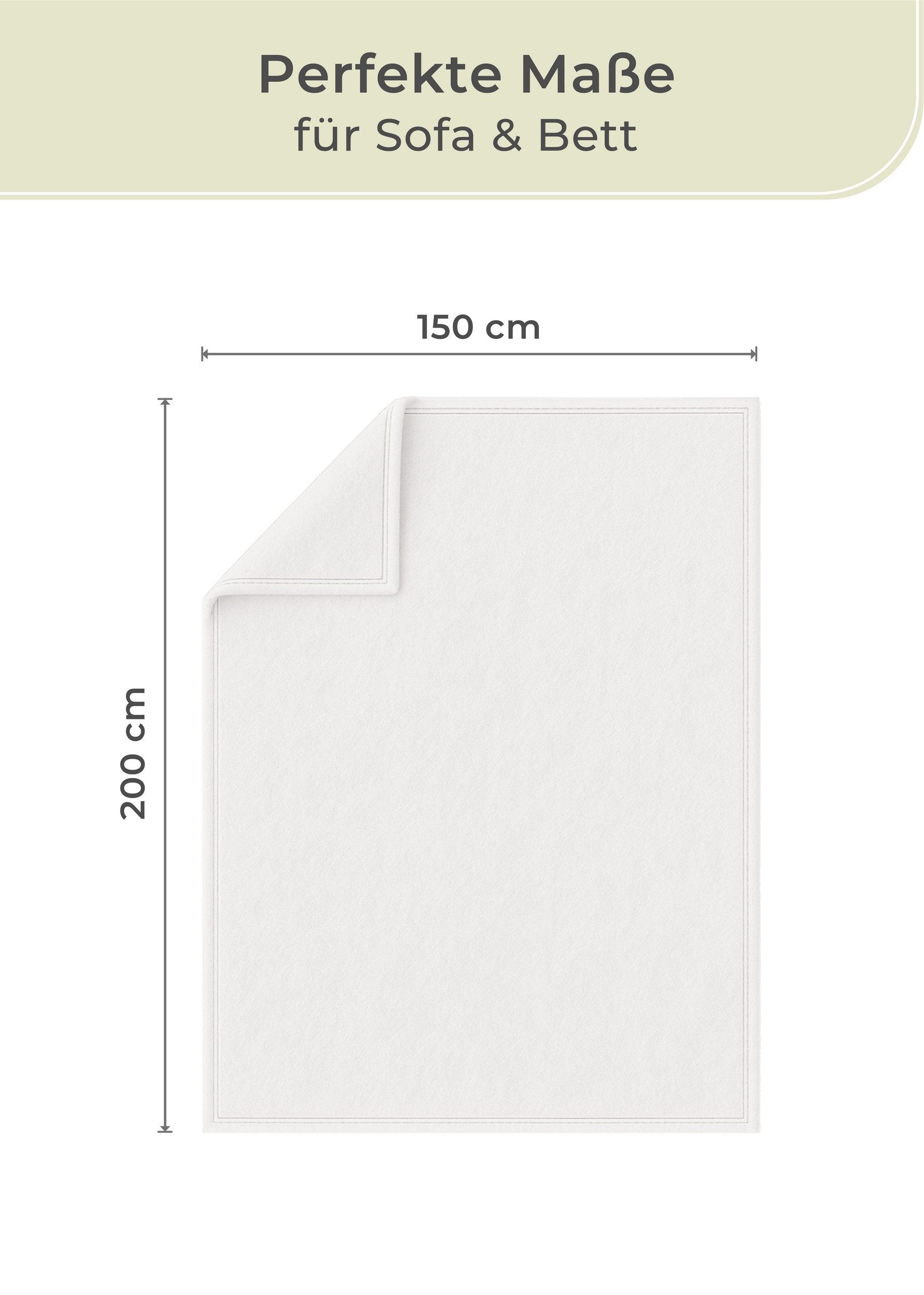 Wohndecke Wohndecke aus Baumwolle - Kuscheldecke, Baumwolldecke -, Laynenburg, Decke als Sofa-decke, Couchdecke, Wolldecke aus Baumwollmix – Bild 3 von 5