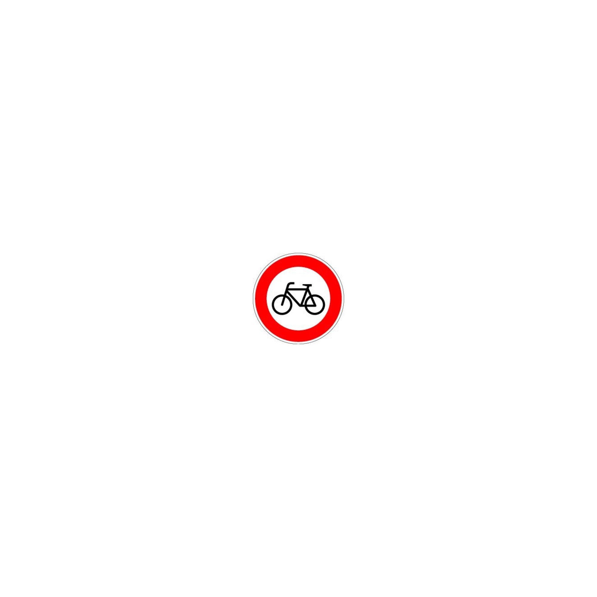 Aufkleber VKZ.254 Ronde 600mm Verbot für Radfahrer RAL-Gütezeichen Folie RA1