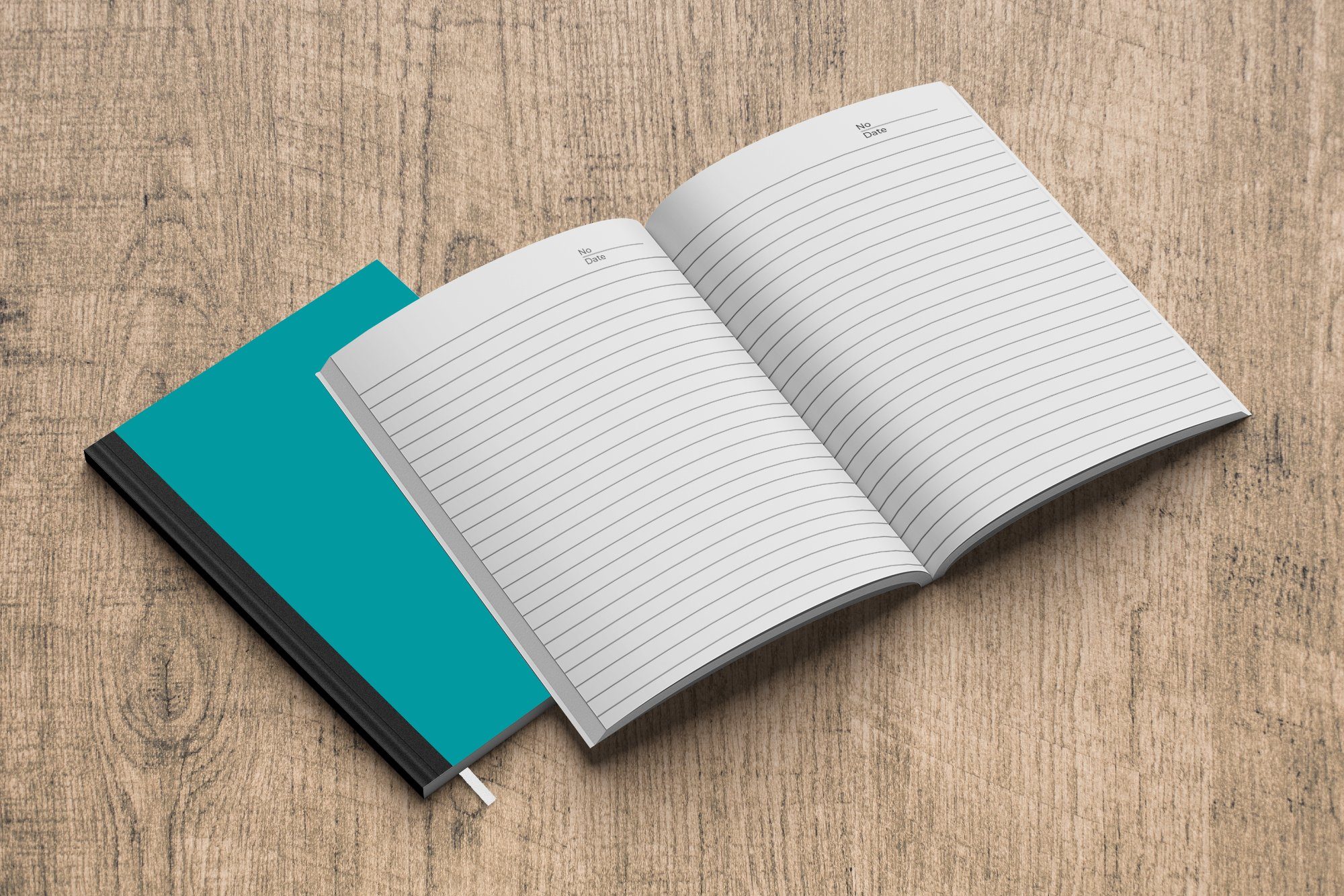 Blau Seiten, Merkzettel, - Aqua Haushaltsbuch Einfarbig Journal, 98 - Notizheft, MuchoWow - Tagebuch, Notizbuch Farbe, A5,