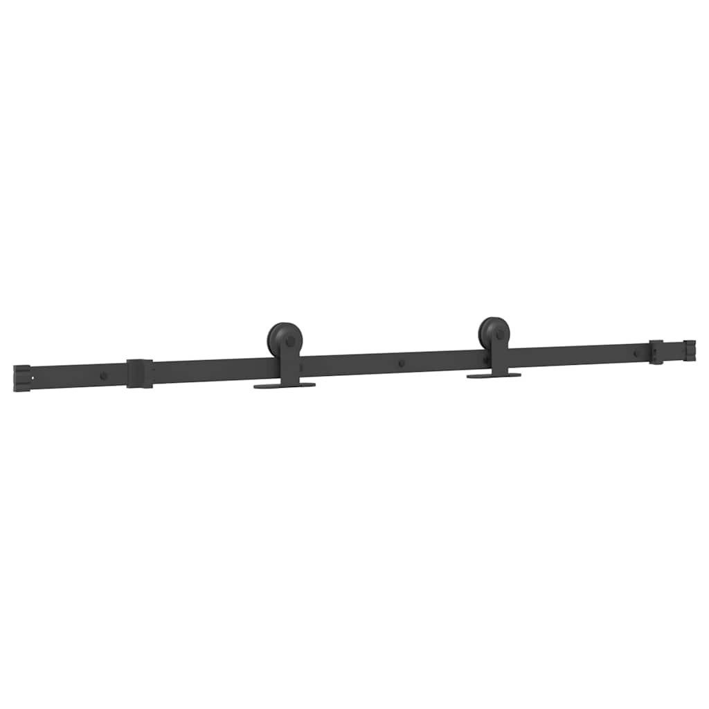 vidaXL Haustür Schiebetür mit Beschlag 76x205 cm ESG-Glas & Aluminium (1-St)
