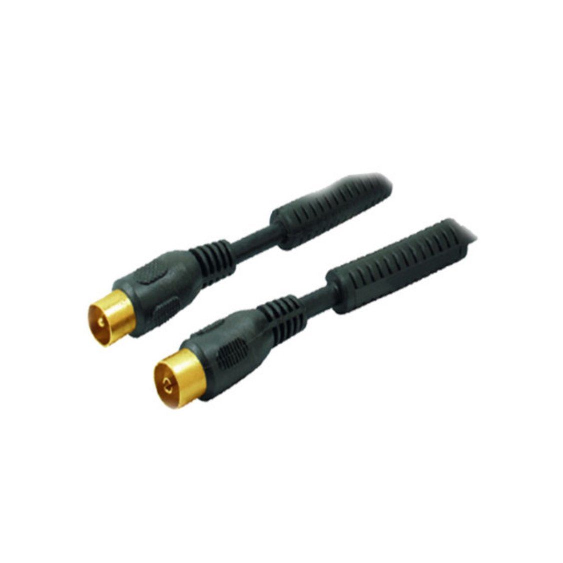 S/CONN maximum connectivity® Koax-Kabelverbinder Antennenkabel m. Ferrit vergoldet >100dB schw 5m Schwarz