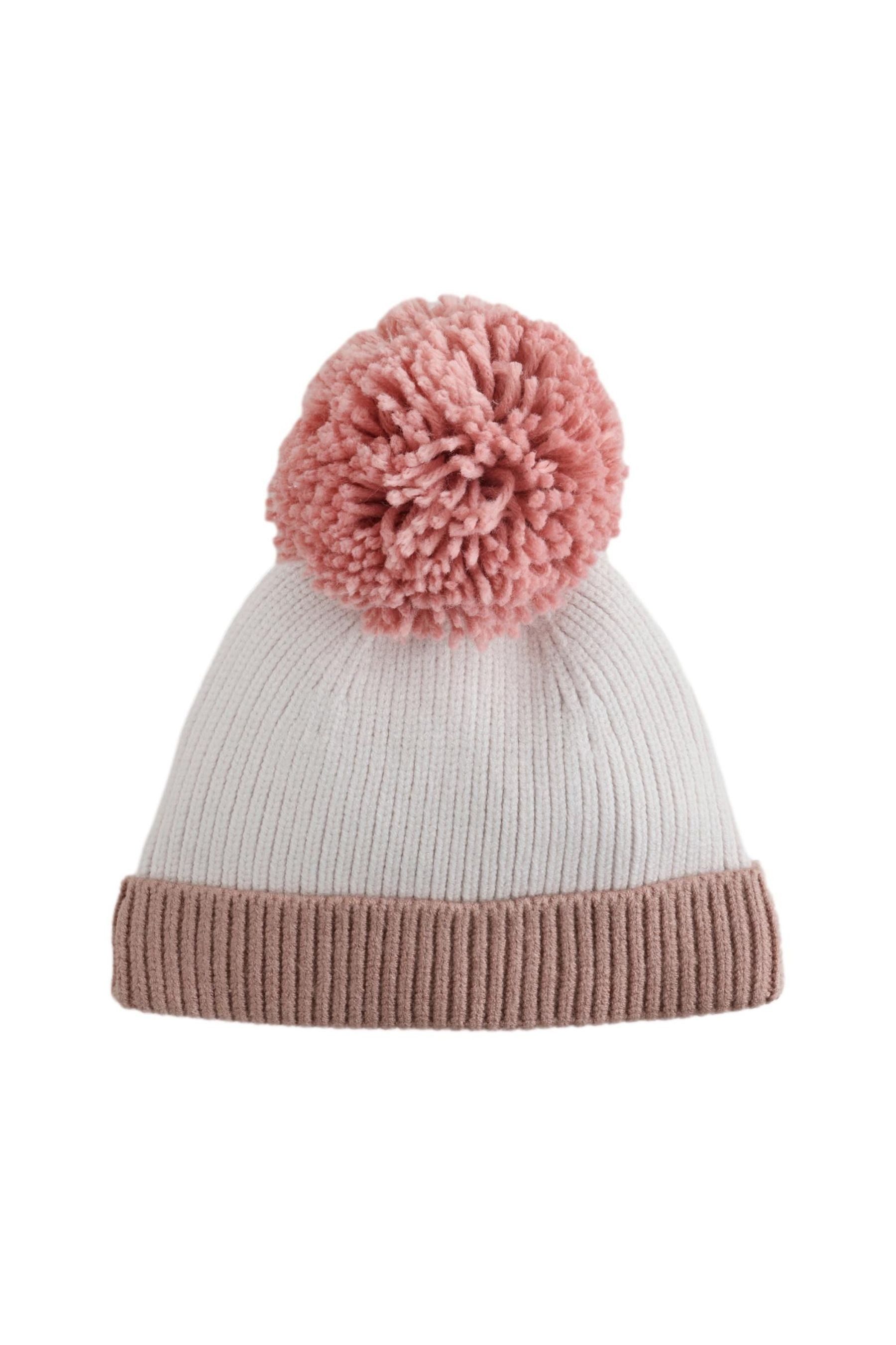 Next Strickmütze Babystrickmütze mit Bommel (1-St)