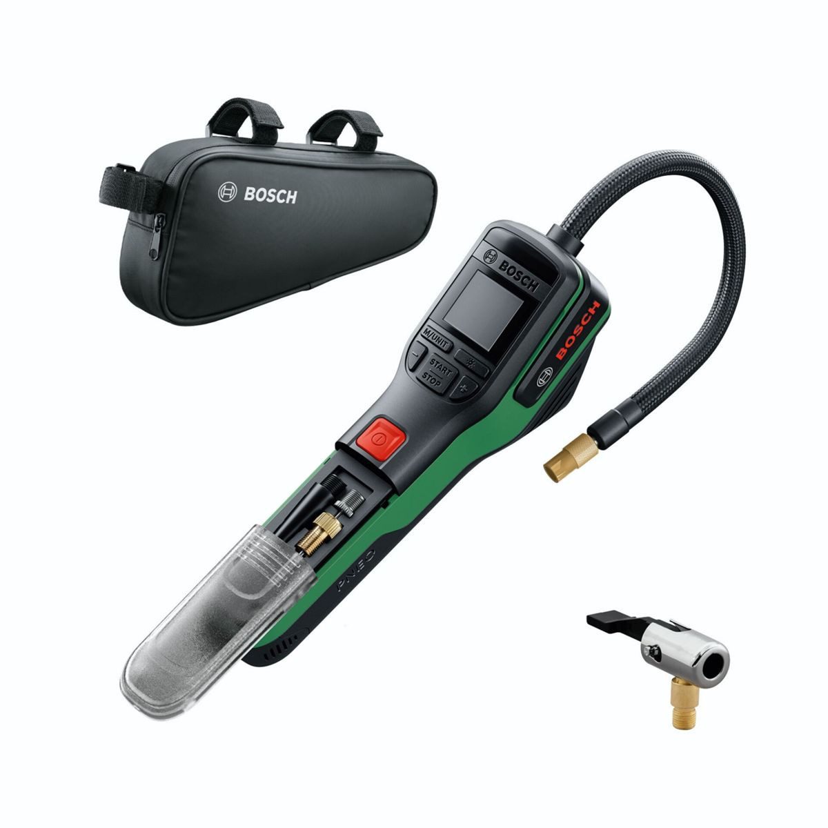 BOSCH Kompressor PNEO, Fahrradtasche Akku-Druckluftpumpe