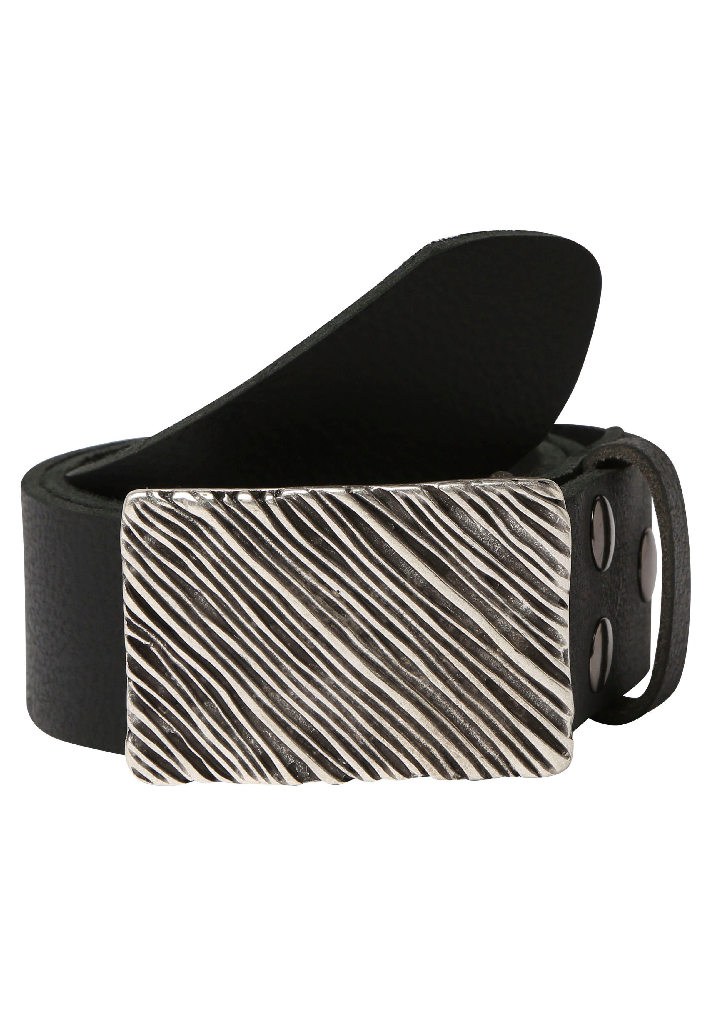 Rettungsring Gürtel Ledergürtel »Wasserbüffel Schwarz«, mit austauschbarer günstig online kaufen