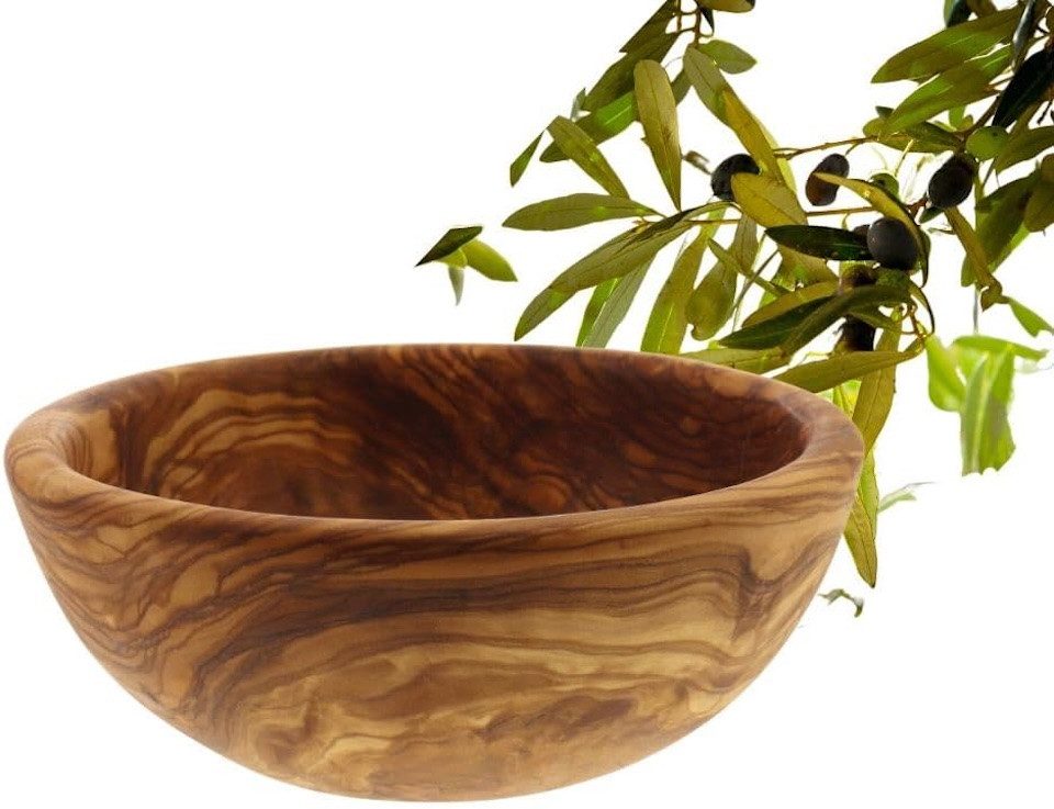 Hofmeister Schale Olivenholz 18 cm Holzschale Obst Müsli, Olivenholz